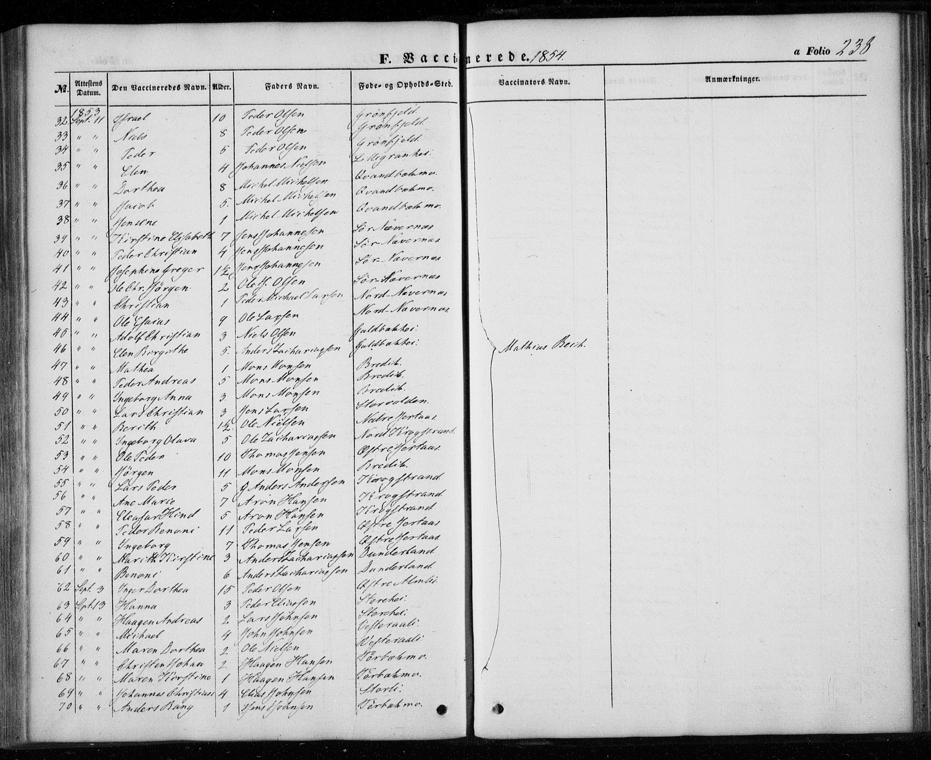 Ministerialprotokoller, klokkerbøker og fødselsregistre - Nordland, AV/SAT-A-1459/827/L0392: Parish register (official) no. 827A04, 1853-1866, p. 238