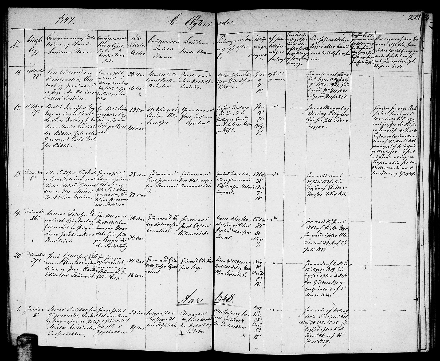 Nittedal prestekontor Kirkebøker, SAO/A-10365a/F/Fa/L0004: Parish register (official) no. I 4, 1836-1849, p. 227