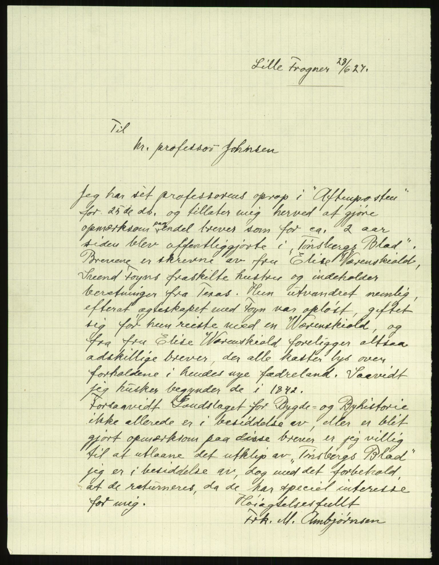 Samlinger til kildeutgivelse, Amerikabrevene, AV/RA-EA-4057/F/L0019: Innlån fra Buskerud: Fonnem - Kristoffersen, 1838-1914, p. 781