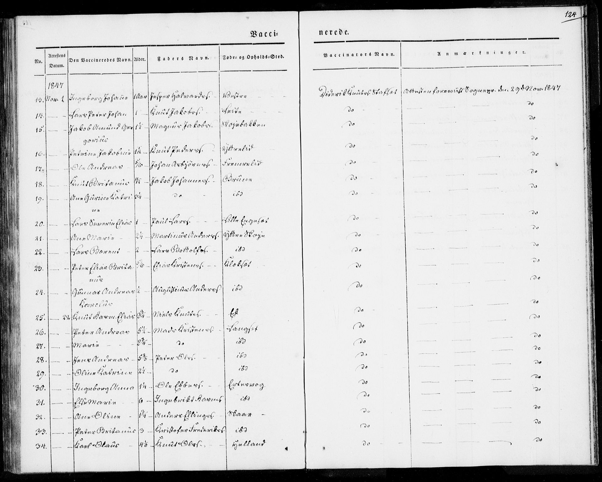 Ministerialprotokoller, klokkerbøker og fødselsregistre - Møre og Romsdal, AV/SAT-A-1454/524/L0352: Parish register (official) no. 524A04, 1838-1847, p. 124