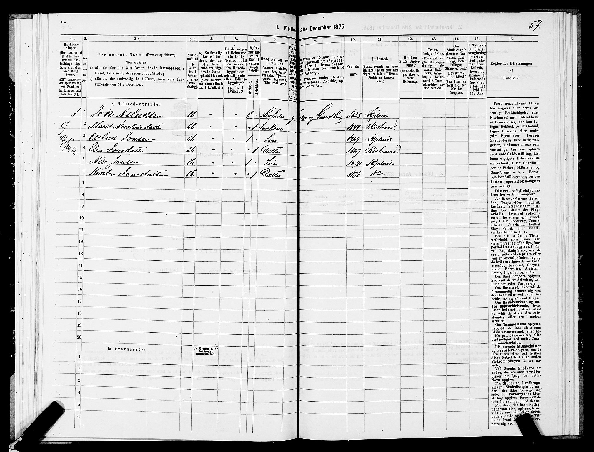 SATØ, 1875 census for 2018P Måsøy, 1875, p. 2057