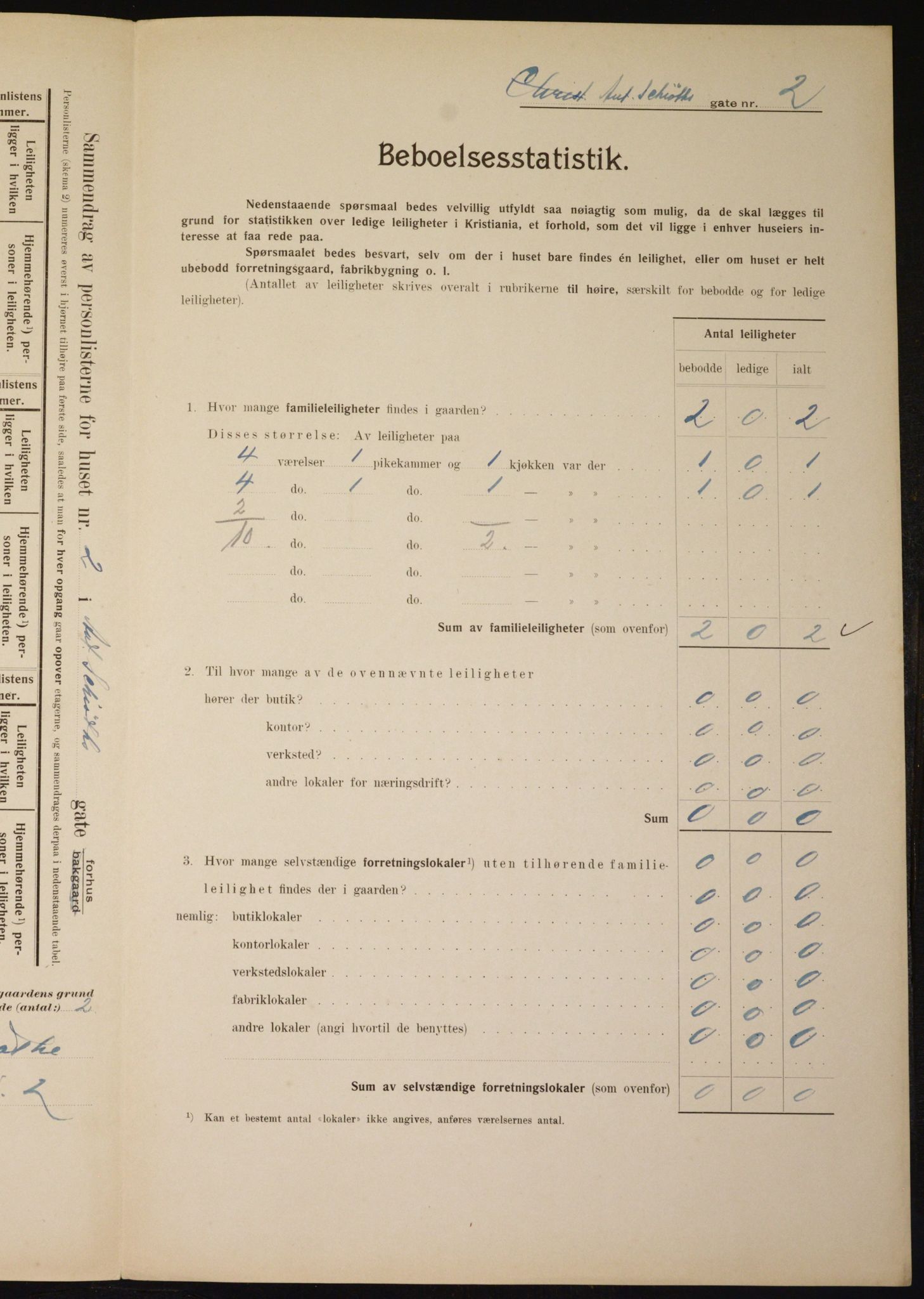 OBA, Municipal Census 1910 for Kristiania, 1910, p. 1193