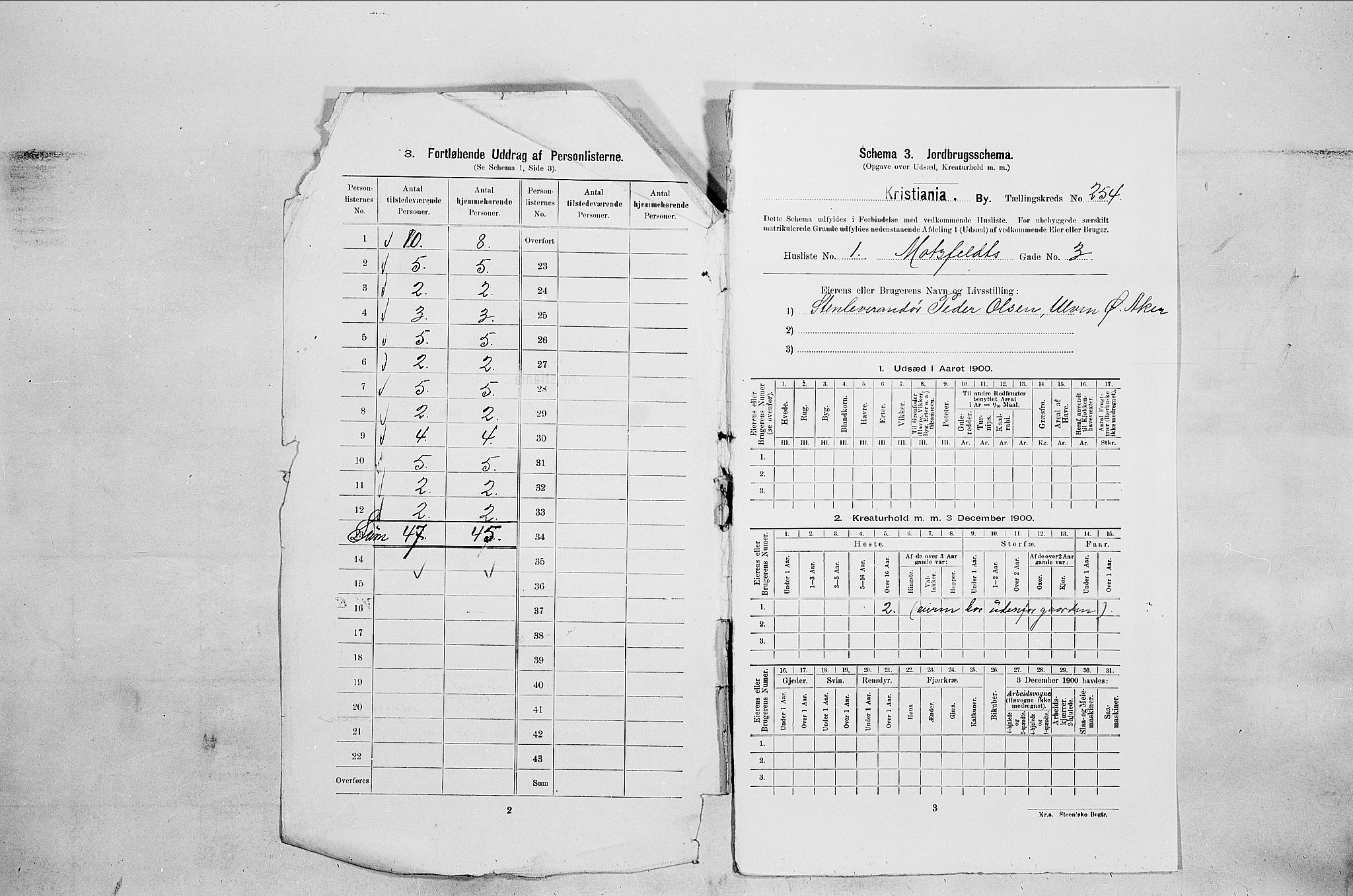 SAO, 1900 census for Kristiania, 1900, p. 59644