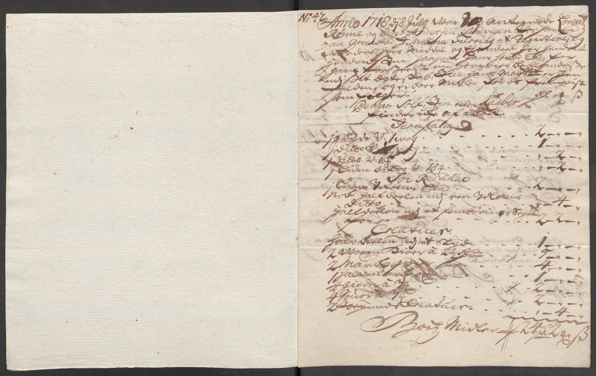 Rentekammeret inntil 1814, Reviderte regnskaper, Fogderegnskap, AV/RA-EA-4092/R67/L4684: Fogderegnskap Vesterålen, Andenes og Lofoten, 1718, p. 291