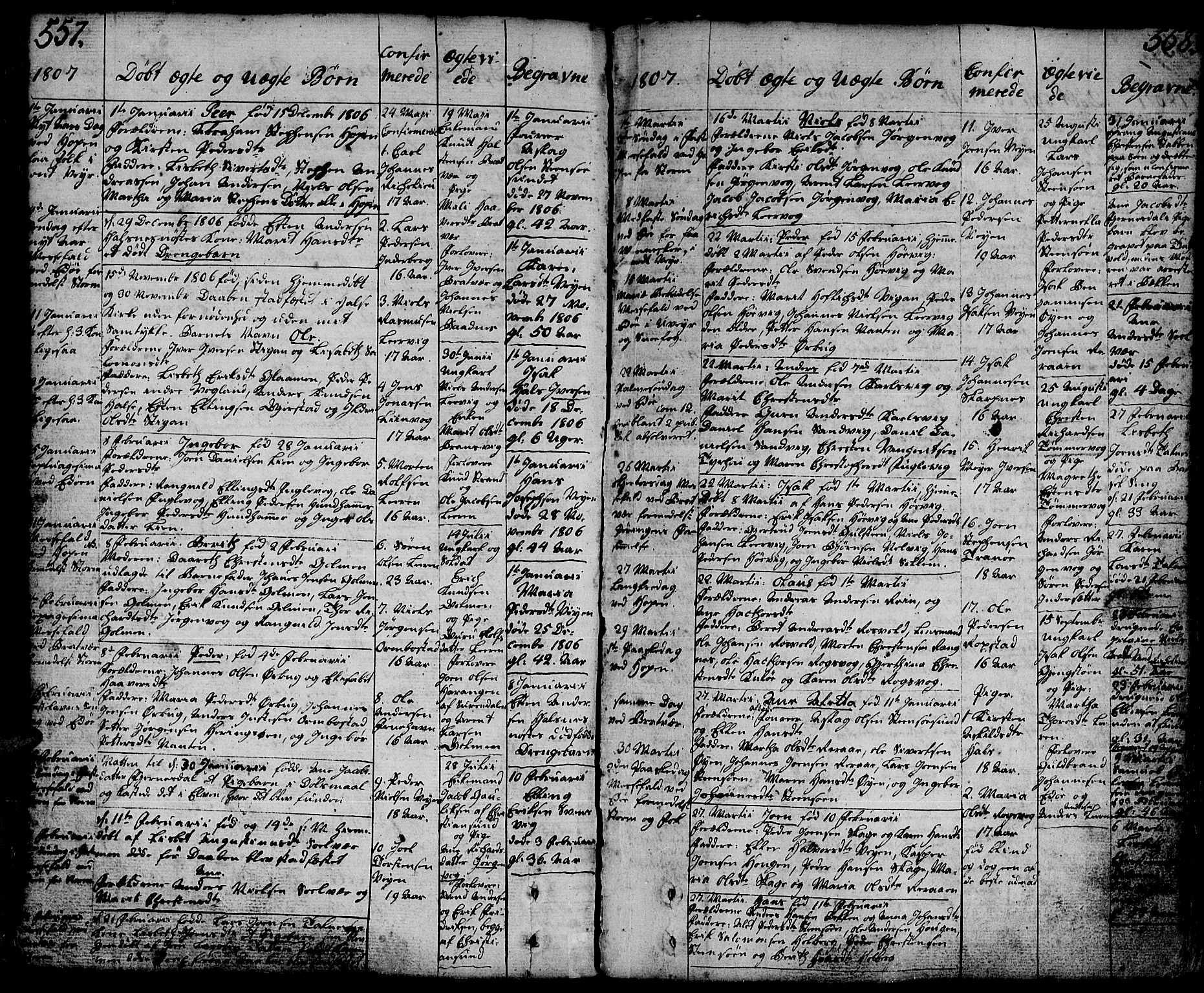 Ministerialprotokoller, klokkerbøker og fødselsregistre - Møre og Romsdal, SAT/A-1454/581/L0932: Parish register (official) no. 581A02, 1767-1823, p. 557-558