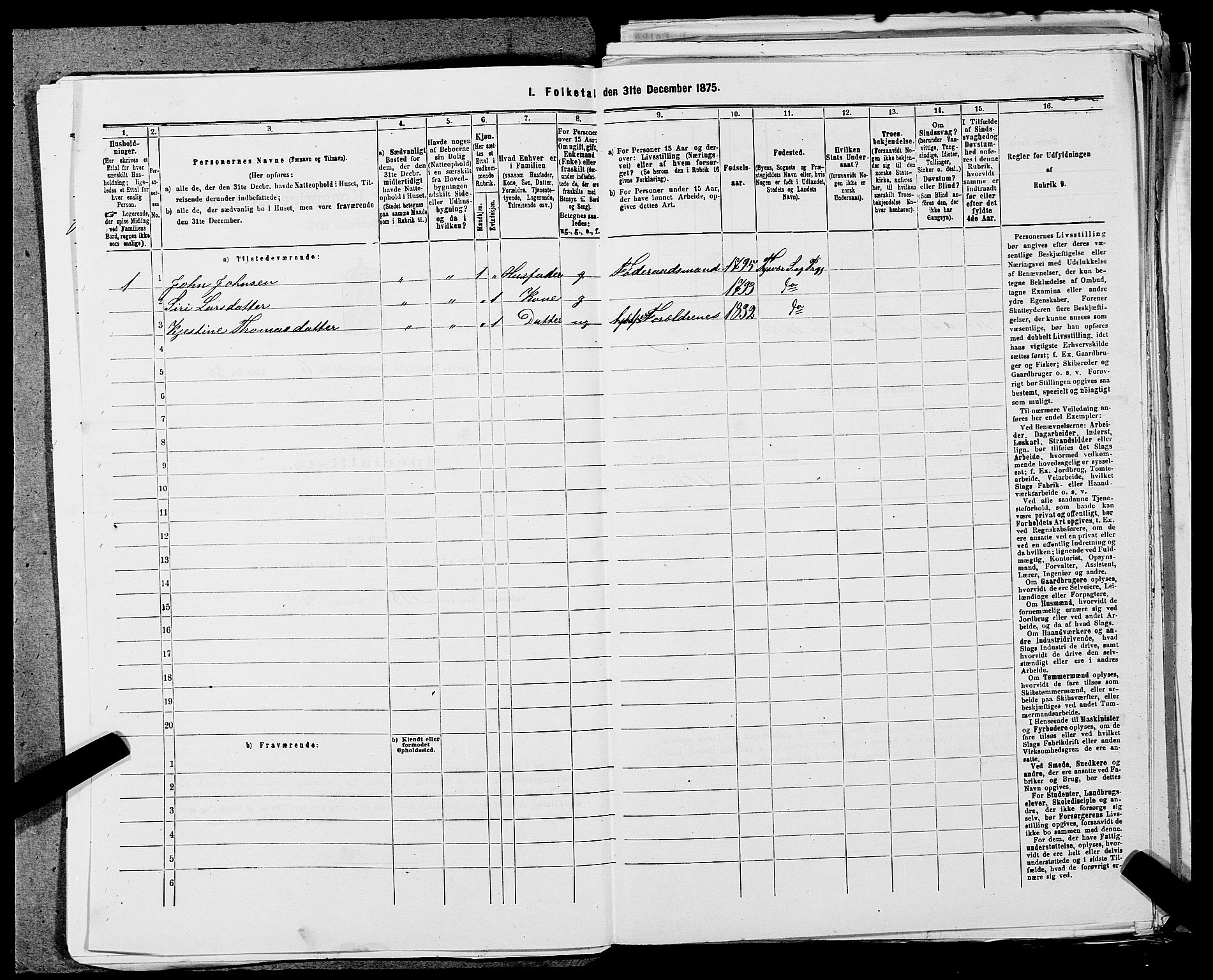 SAST, 1875 census for 1146P Tysvær, 1875, p. 723