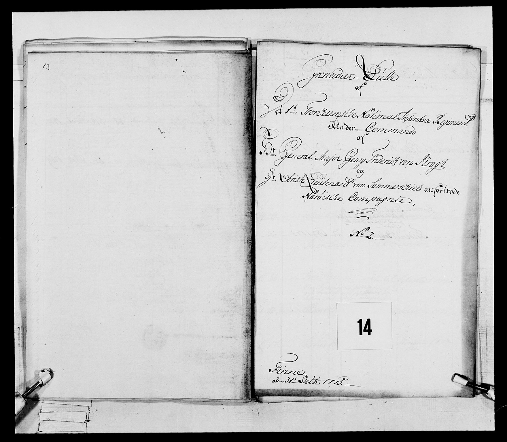 Generalitets- og kommissariatskollegiet, Det kongelige norske kommissariatskollegium, AV/RA-EA-5420/E/Eh/L0073: 1. Trondheimske nasjonale infanteriregiment, 1774-1779, p. 65