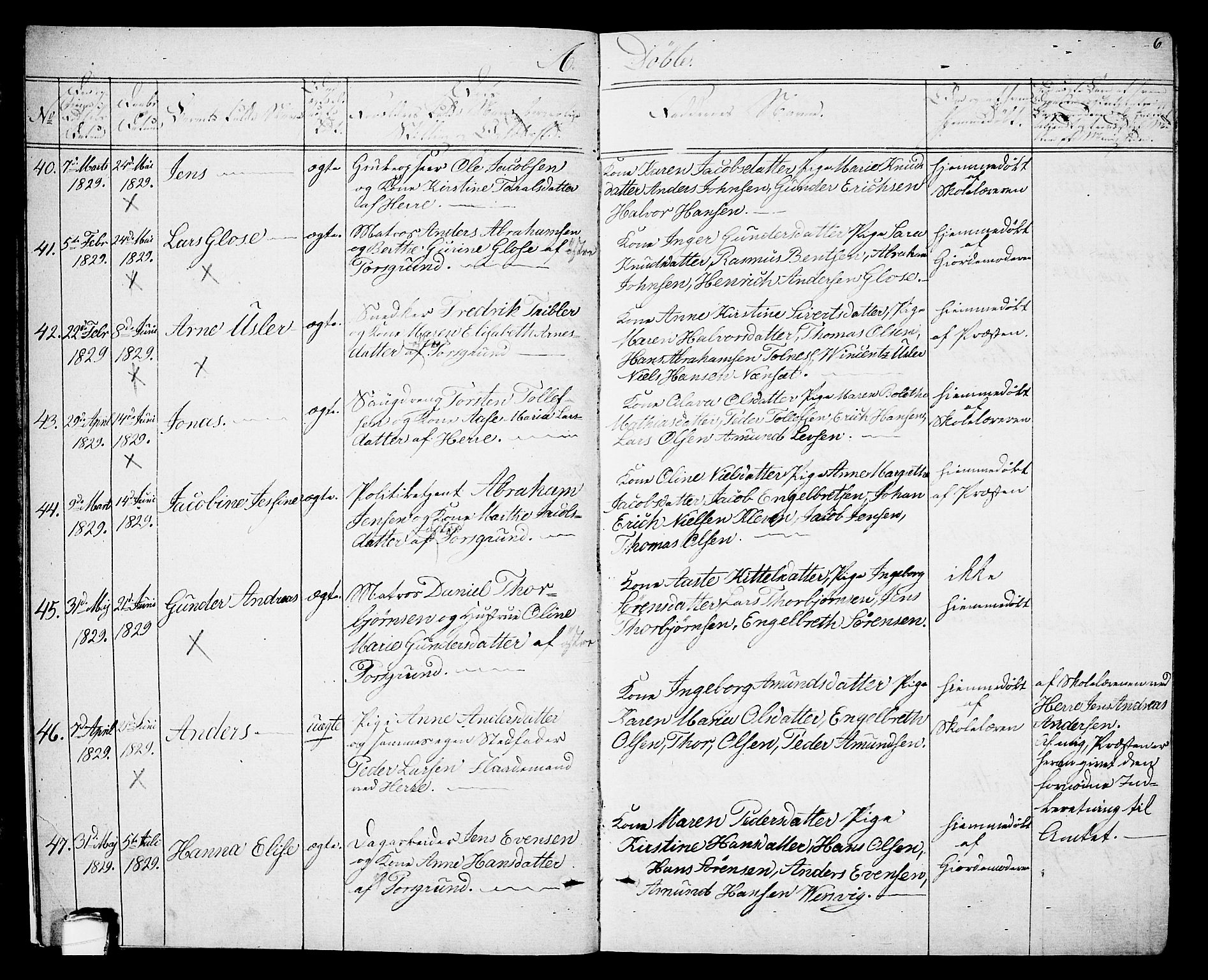 Porsgrunn kirkebøker , AV/SAKO-A-104/G/Gb/L0002: Parish register (copy) no. II 2, 1828-1841, p. 6