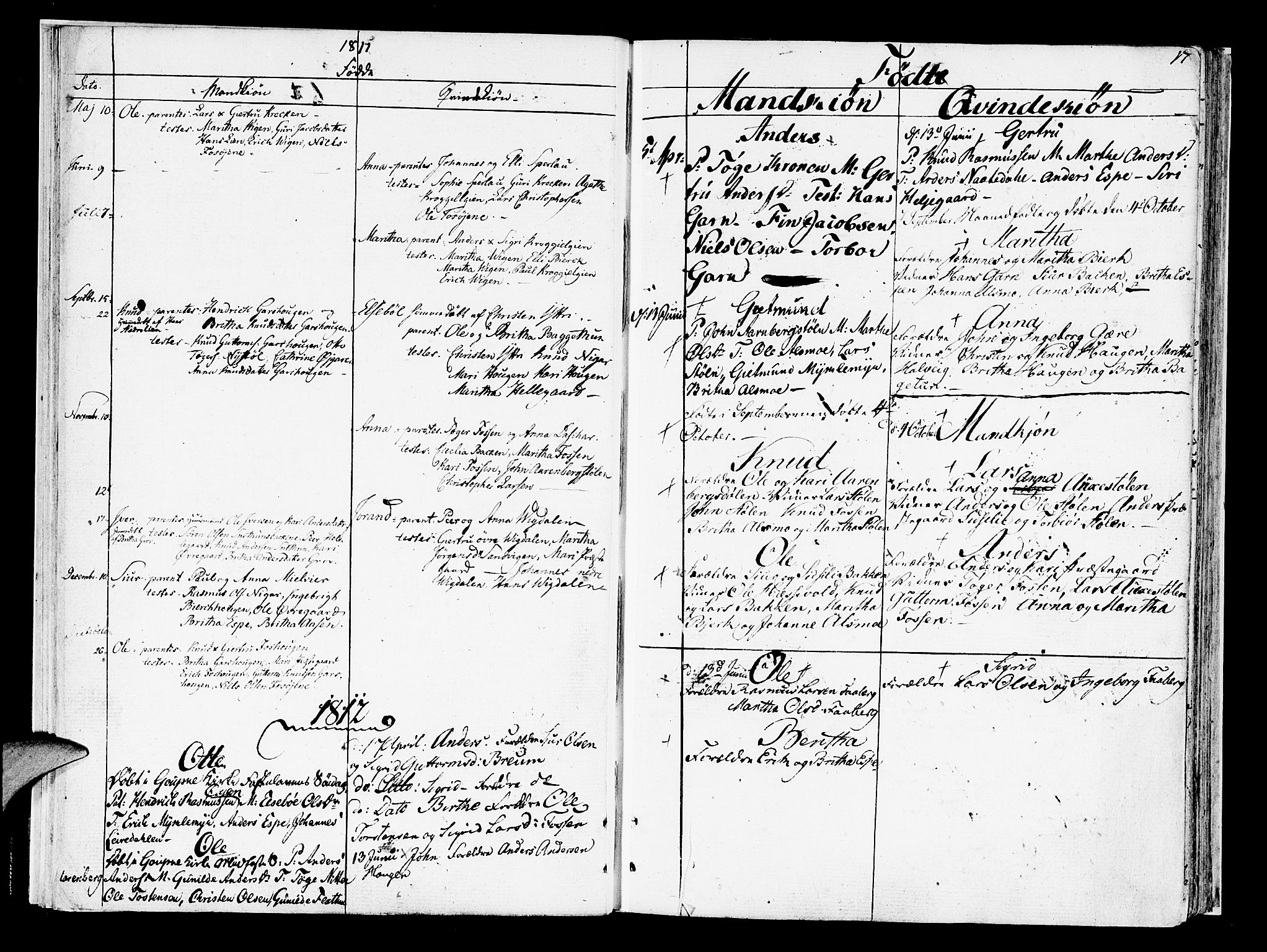 Jostedal sokneprestembete, AV/SAB-A-80601/H/Haa/Haaa/L0003: Parish register (official) no. A 3, 1807-1837, p. 17