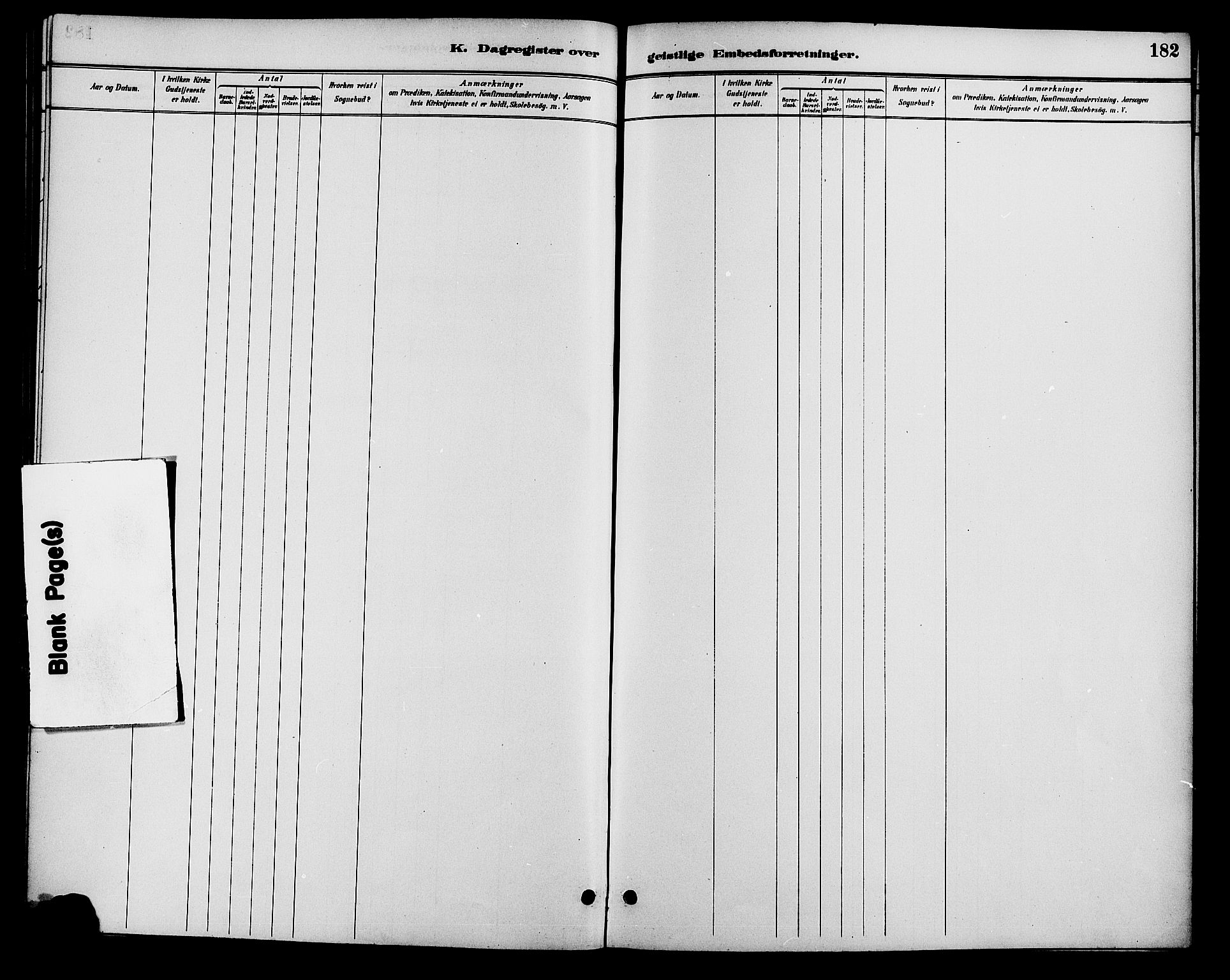 Gjerstad sokneprestkontor, SAK/1111-0014/F/Fa/Faa/L0009: Parish register (official) no. A 9, 1885-1890, p. 182