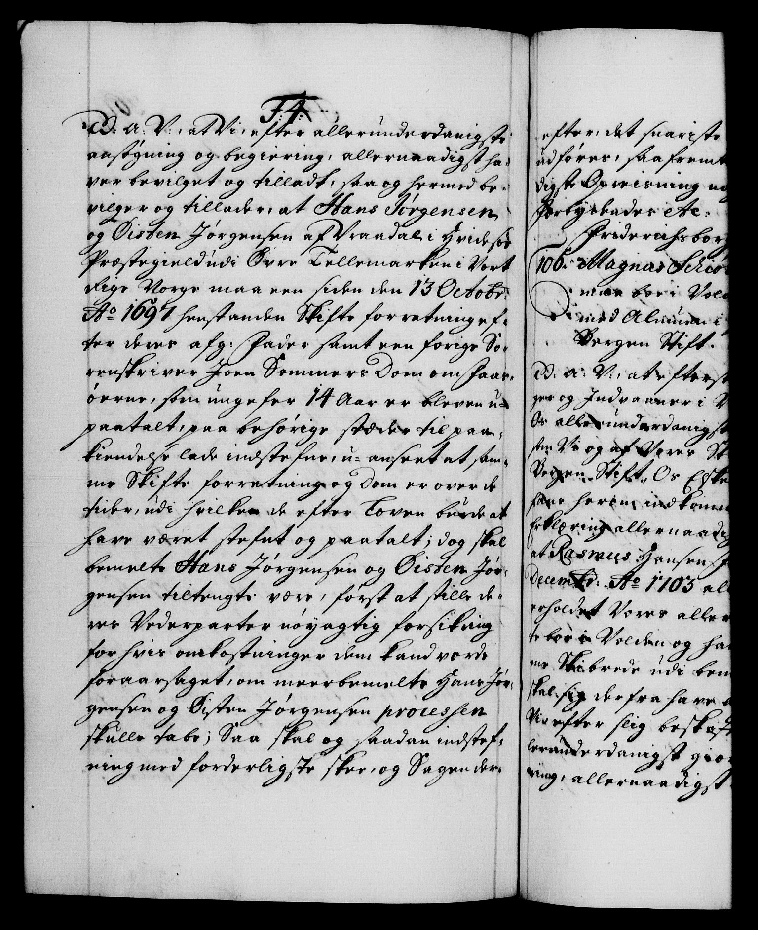 Danske Kanselli 1572-1799, AV/RA-EA-3023/F/Fc/Fca/Fcaa/L0019: Norske registre, 1704-1707, p. 361b