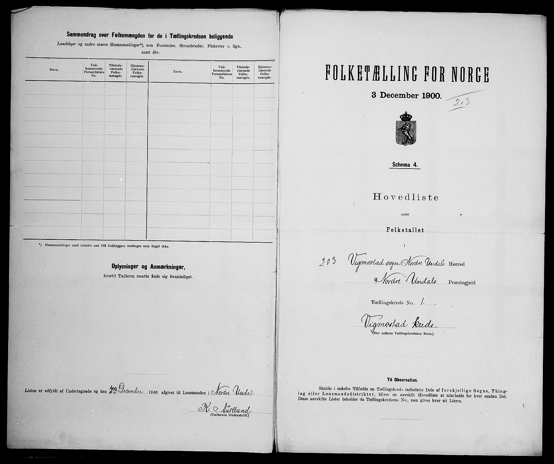 SAK, 1900 census for Nord-Audnedal, 1900, p. 16