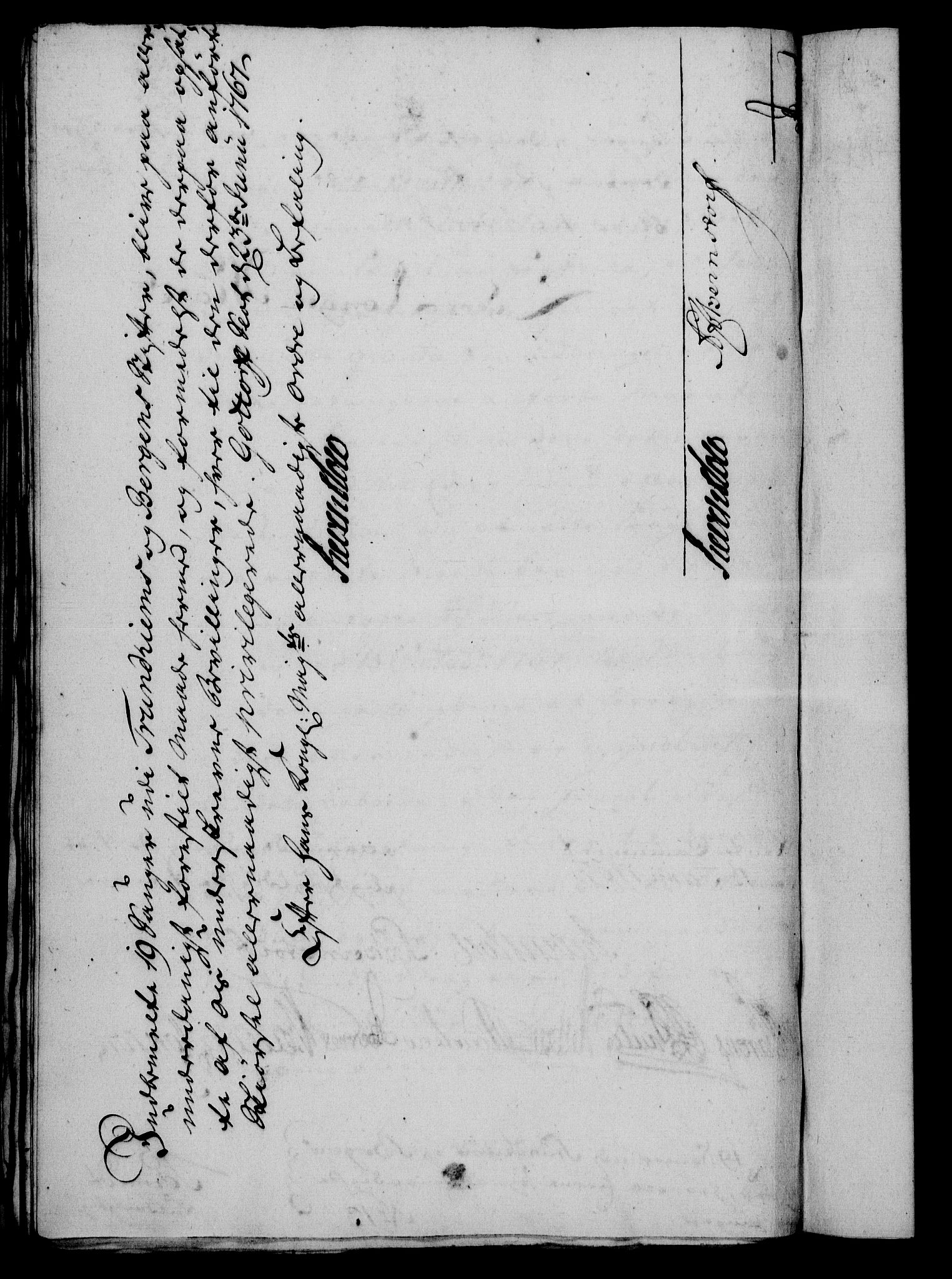 Rentekammeret, Kammerkanselliet, AV/RA-EA-3111/G/Gf/Gfa/L0049: Norsk relasjons- og resolusjonsprotokoll (merket RK 52.49), 1767, p. 169