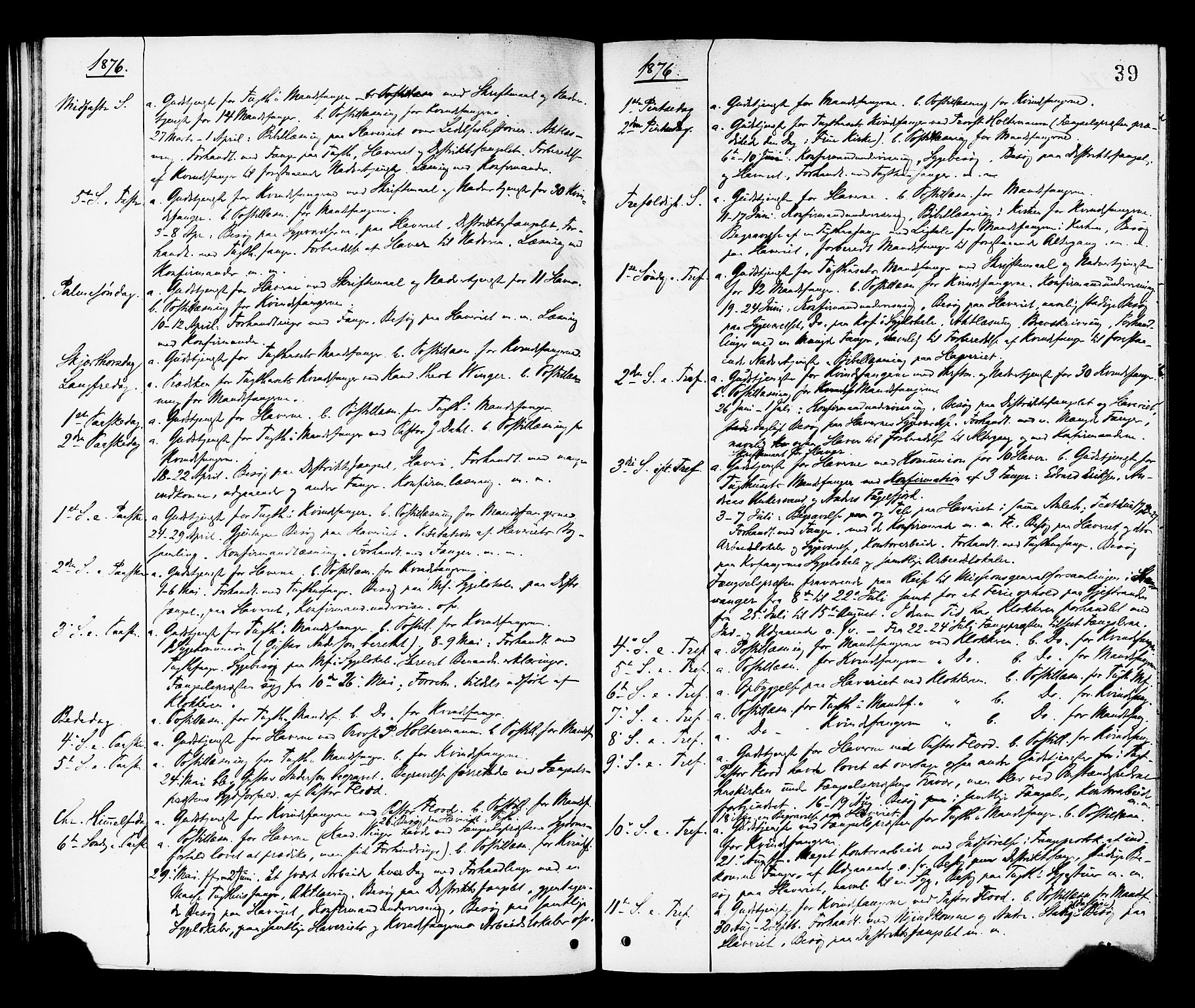 Ministerialprotokoller, klokkerbøker og fødselsregistre - Sør-Trøndelag, SAT/A-1456/624/L0482: Parish register (official) no. 624A03, 1870-1918, p. 39