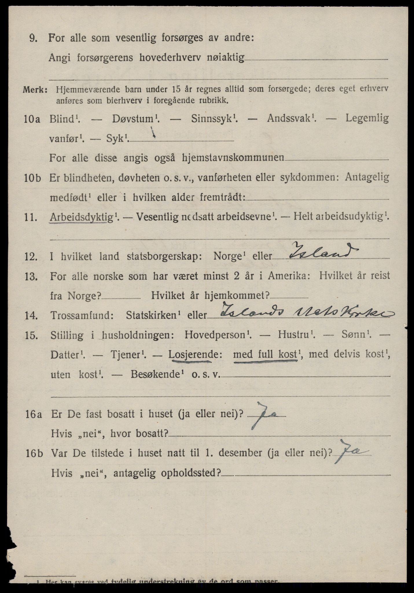 SAT, 1920 census for Edøy, 1920, p. 1607