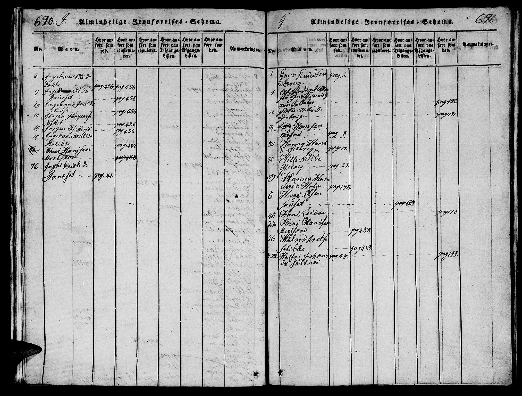 Ministerialprotokoller, klokkerbøker og fødselsregistre - Møre og Romsdal, SAT/A-1454/547/L0610: Parish register (copy) no. 547C01, 1818-1839, p. 690-691