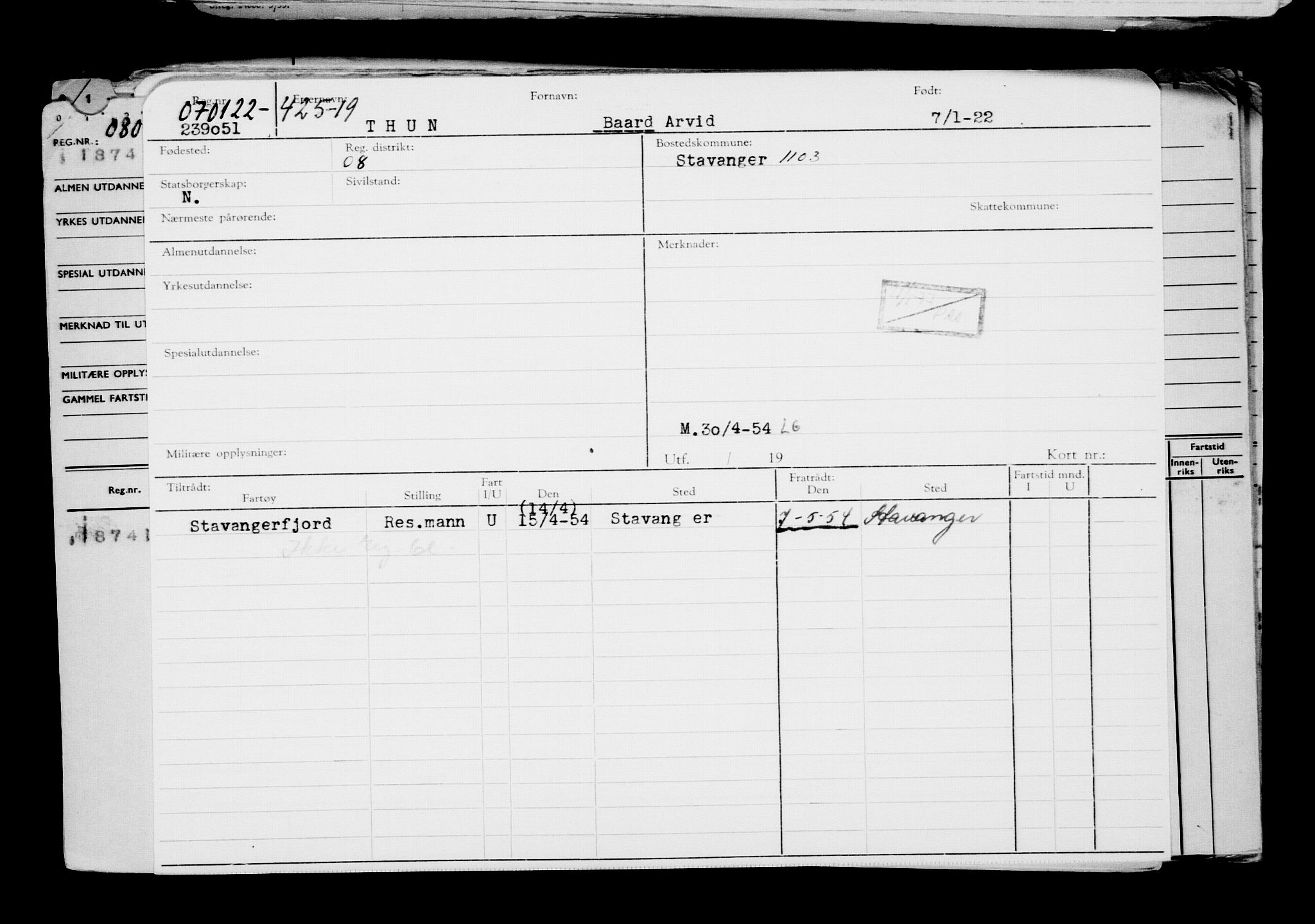 Direktoratet for sjømenn, AV/RA-S-3545/G/Gb/L0201: Hovedkort, 1921-1922, p. 577