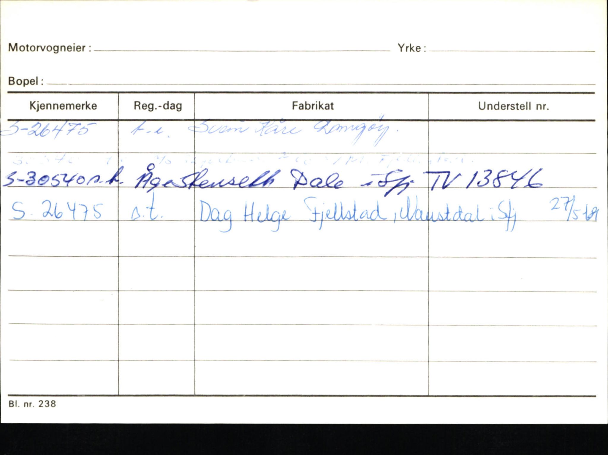 Statens vegvesen, Sogn og Fjordane vegkontor, AV/SAB-A-5301/4/F/L0132: Eigarregister Askvoll A-Å. Balestrand A-Å, 1945-1975, p. 813