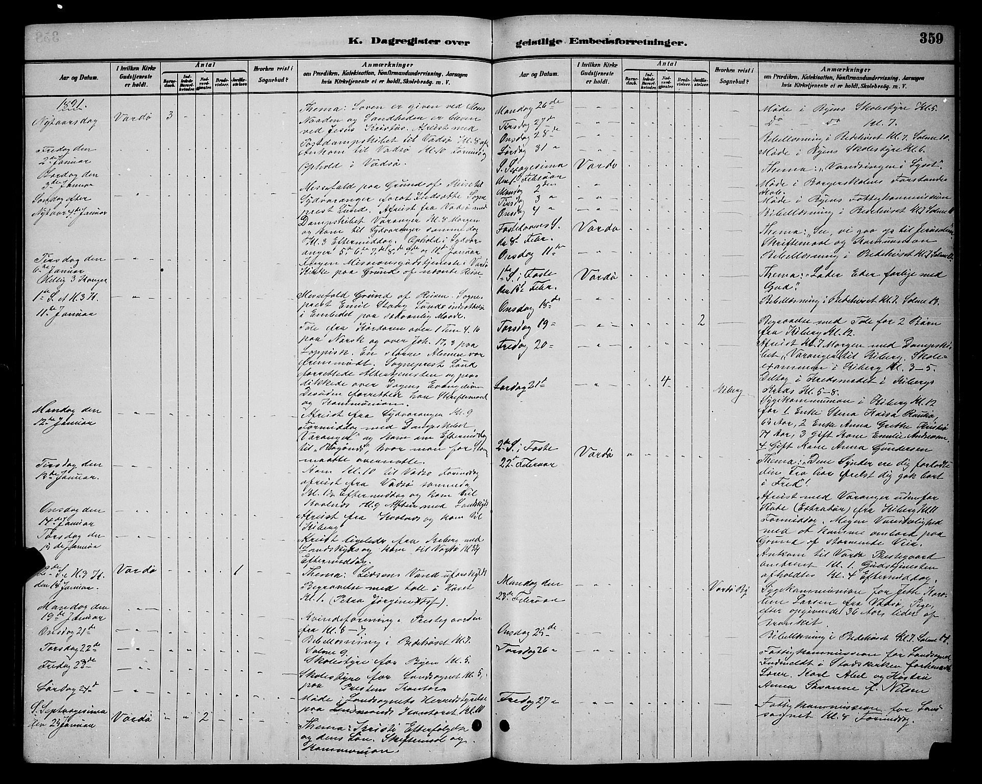 Vardø sokneprestkontor, SATØ/S-1332/H/Hb/L0005klokker: Parish register (copy) no. 5, 1887-1892, p. 359