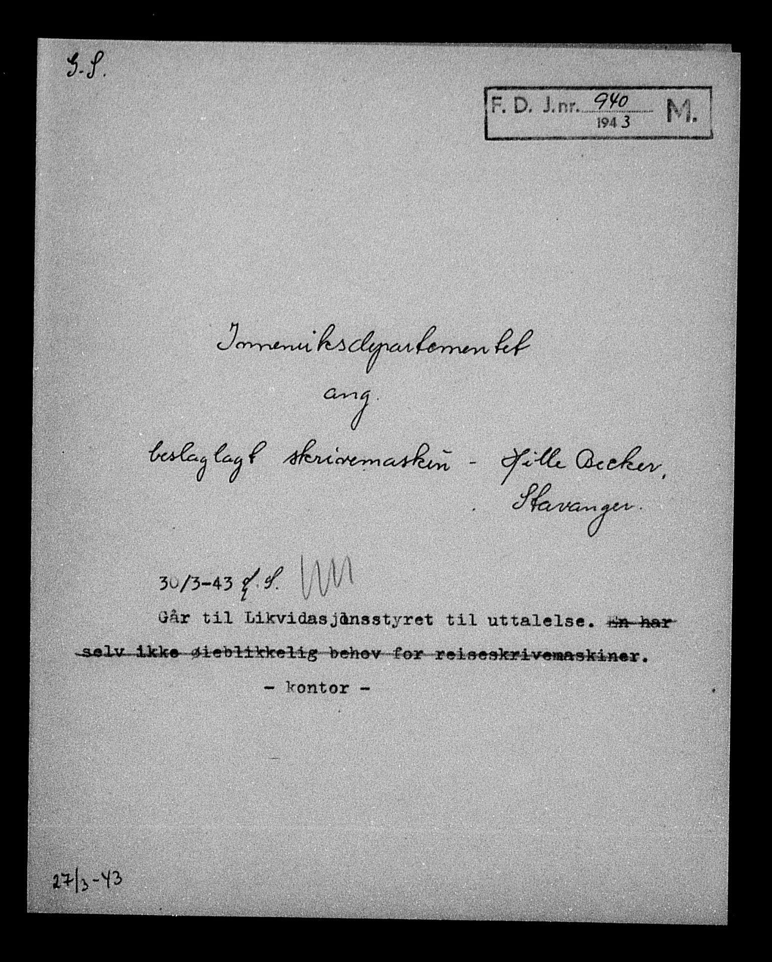 Justisdepartementet, Tilbakeføringskontoret for inndratte formuer, RA/S-1564/H/Hc/Hcd/L0990: --, 1945-1947, p. 224