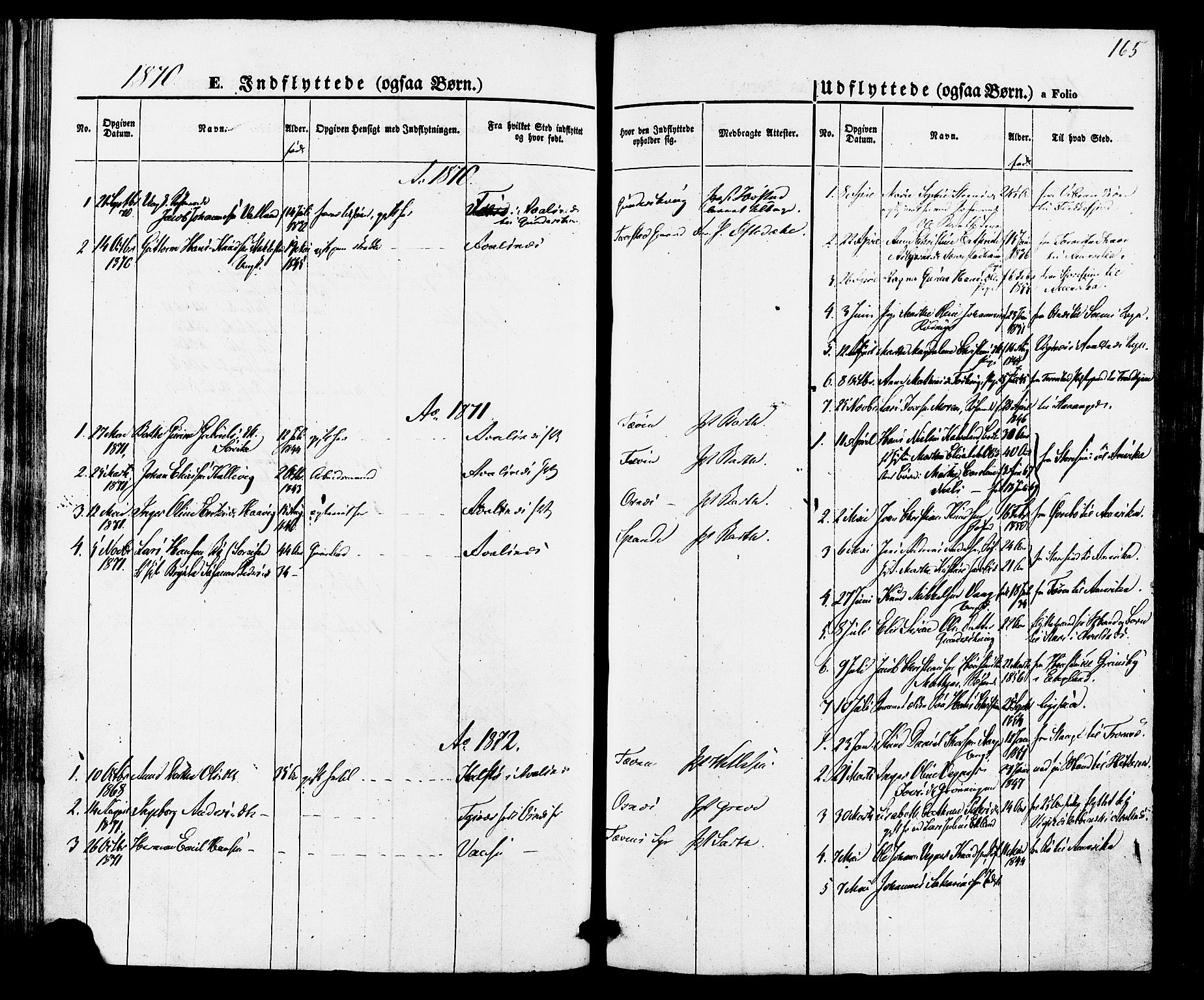 Torvastad sokneprestkontor, AV/SAST-A -101857/H/Ha/Haa/L0010: Parish register (official) no. A 10, 1857-1878, p. 165