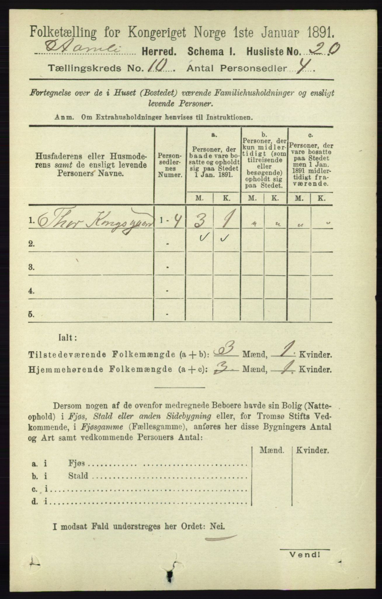 RA, 1891 census for 0929 Åmli, 1891, p. 1665