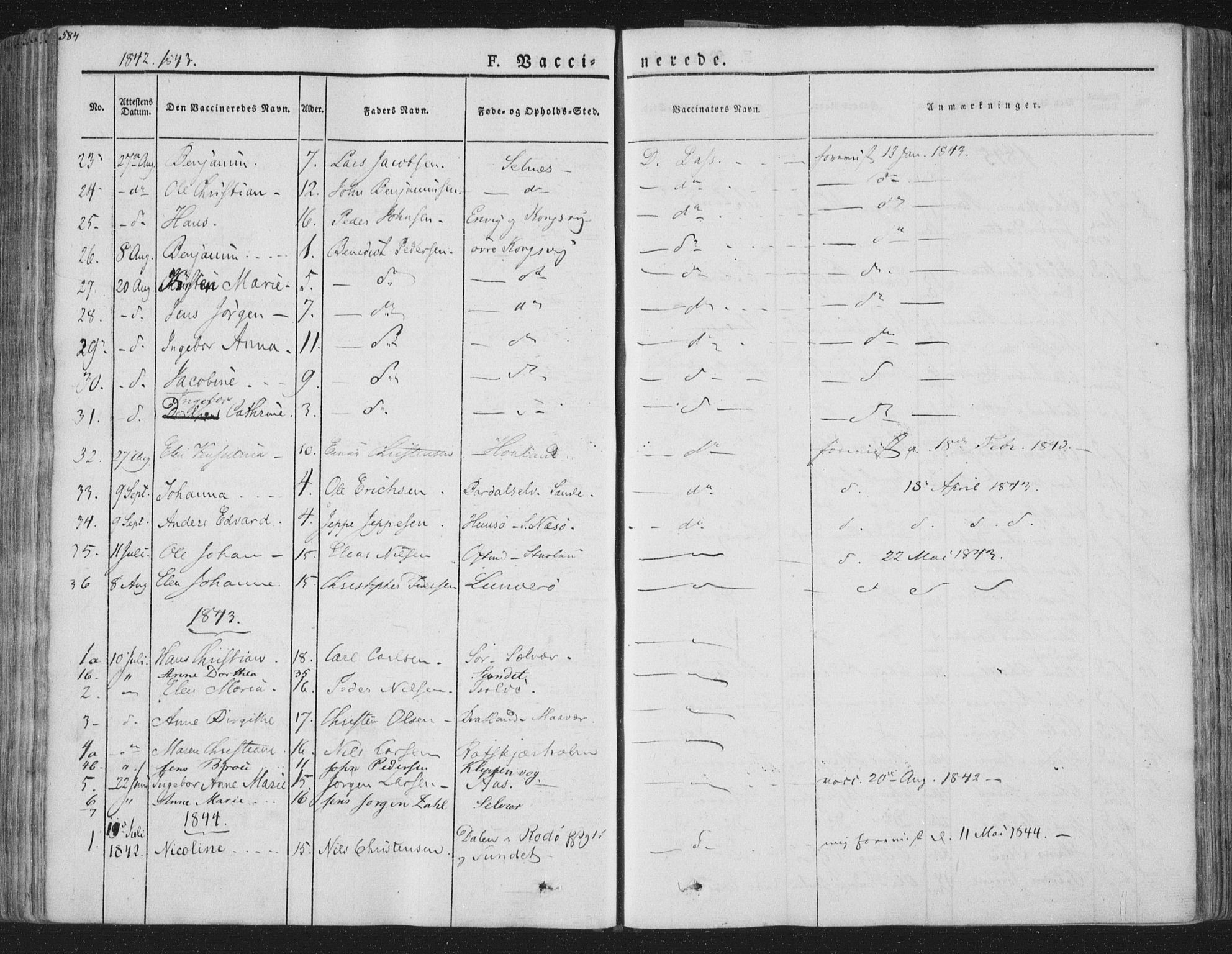 Ministerialprotokoller, klokkerbøker og fødselsregistre - Nordland, AV/SAT-A-1459/839/L0566: Parish register (official) no. 839A03, 1825-1862, p. 584