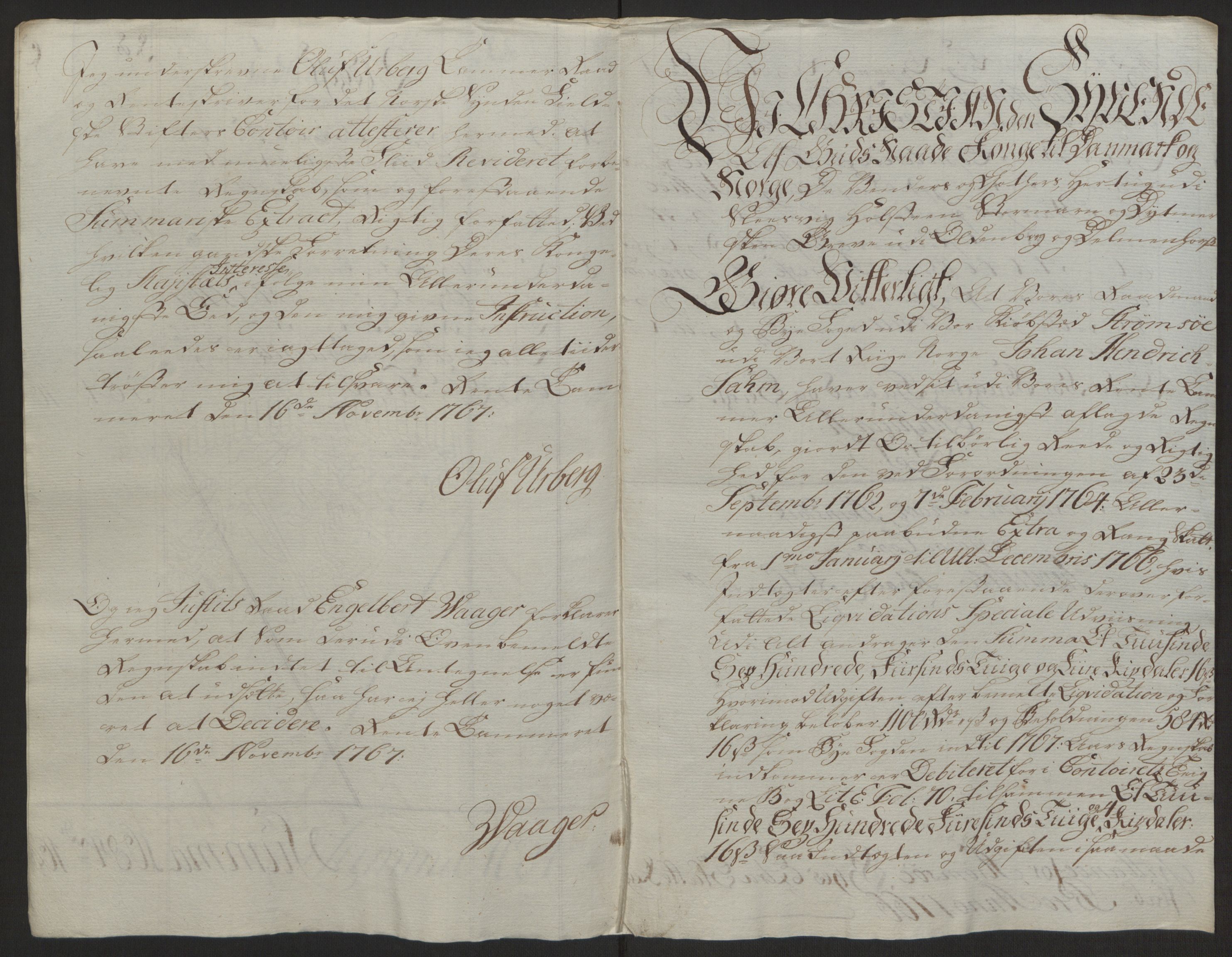 Rentekammeret inntil 1814, Reviderte regnskaper, Byregnskaper, AV/RA-EA-4066/R/Rg/L0144/0001: [G4] Kontribusjonsregnskap / Ekstraskatt, 1762-1767, p. 426