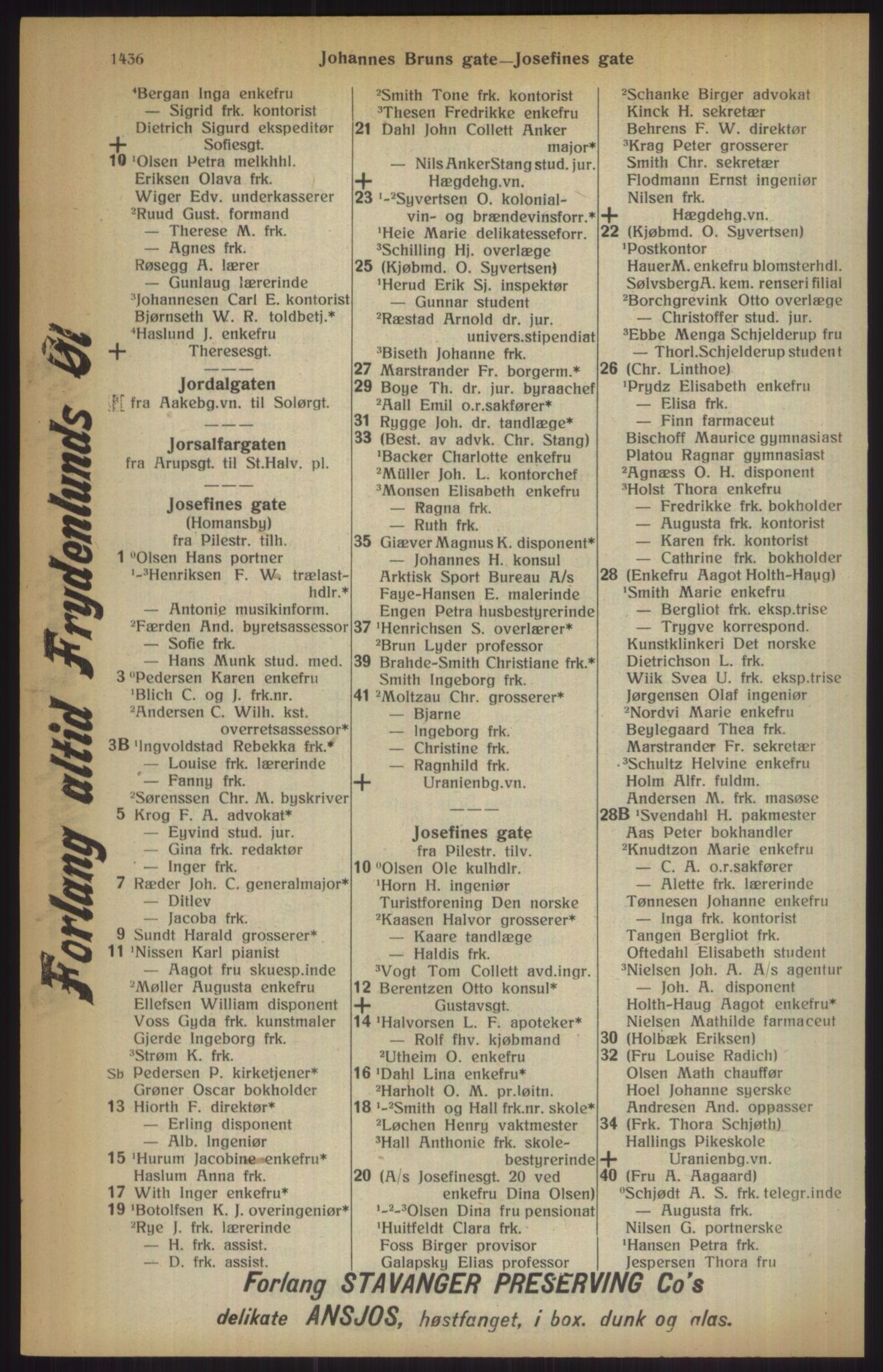 Kristiania/Oslo adressebok, PUBL/-, 1915, p. 1436