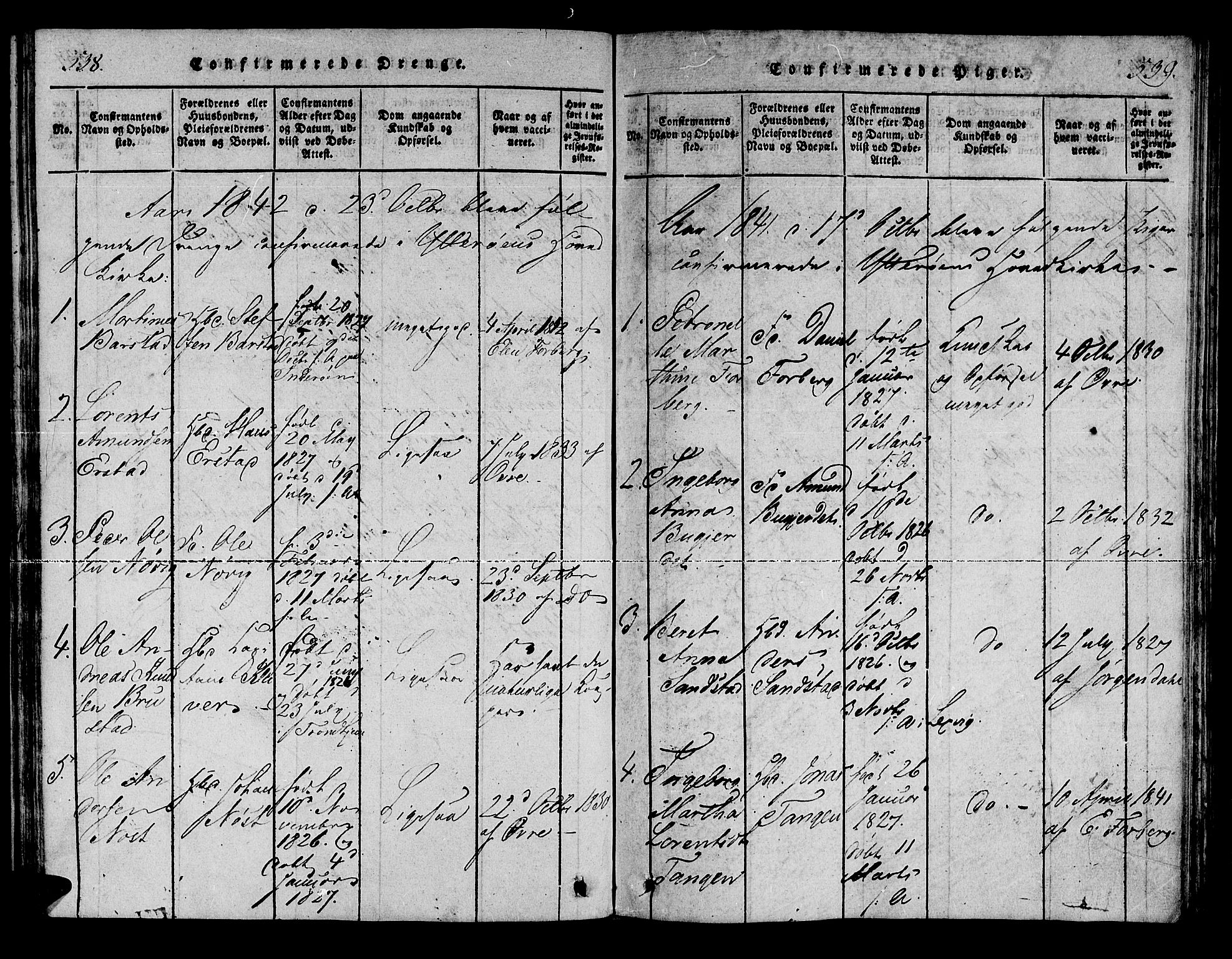 Ministerialprotokoller, klokkerbøker og fødselsregistre - Nord-Trøndelag, SAT/A-1458/722/L0217: Parish register (official) no. 722A04, 1817-1842, p. 538-539