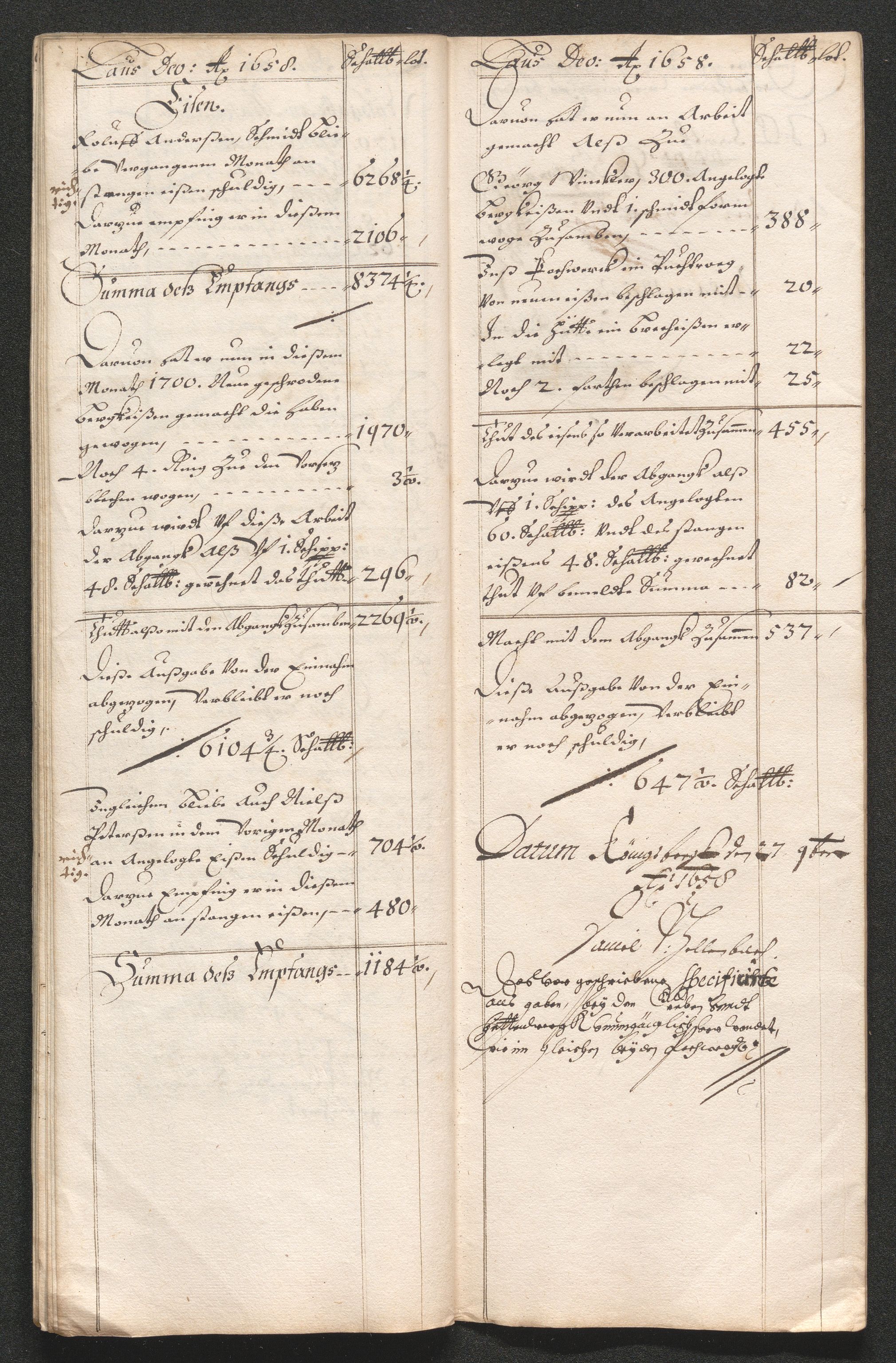 Kongsberg Sølvverk 1623-1816, AV/SAKO-EA-3135/001/D/Dc/Dcd/L0033: Utgiftsregnskap for gruver m.m. , 1658, p. 622