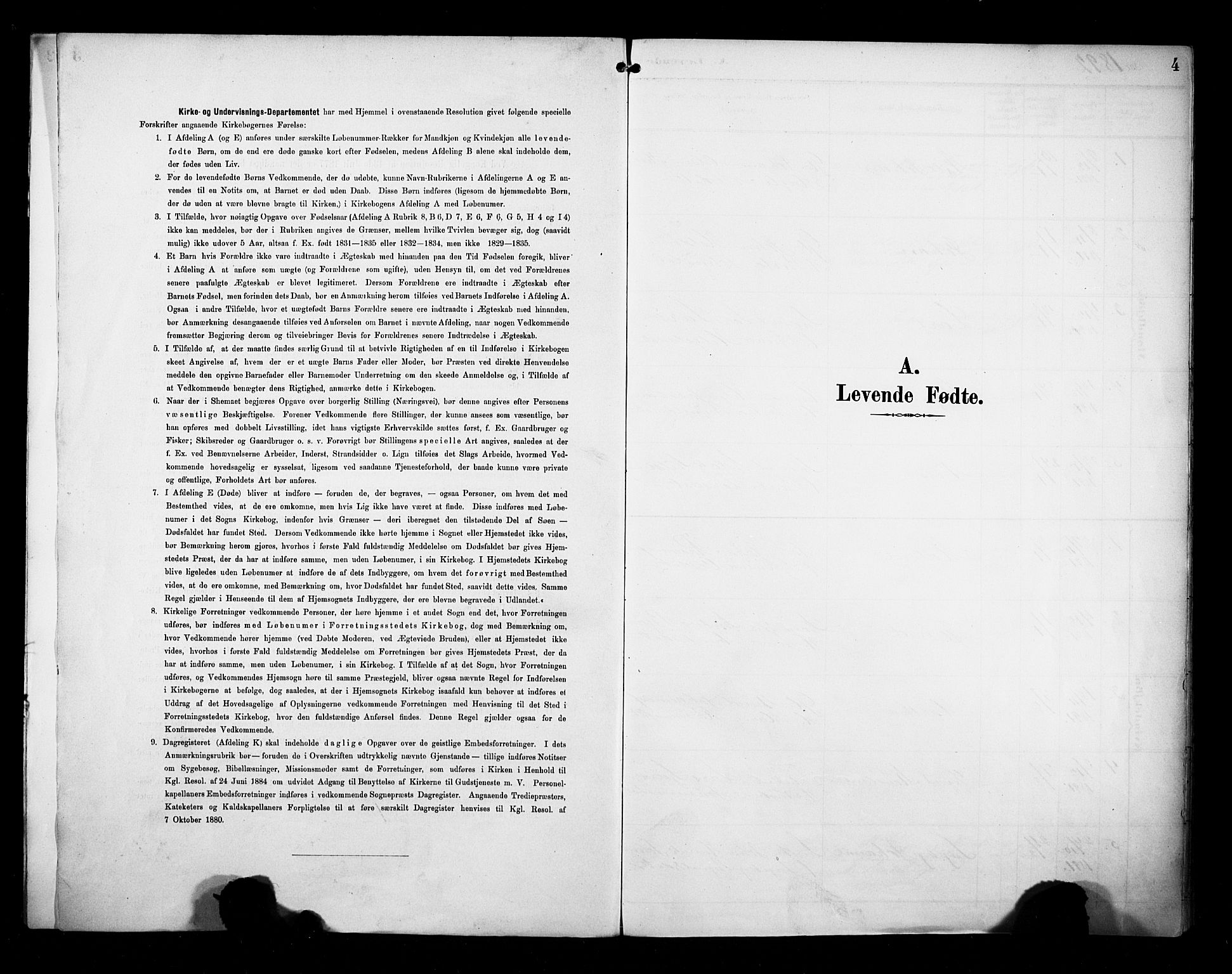 Evanger sokneprestembete, SAB/A-99924: Parish register (official) no. A 2, 1892-1899, p. 4
