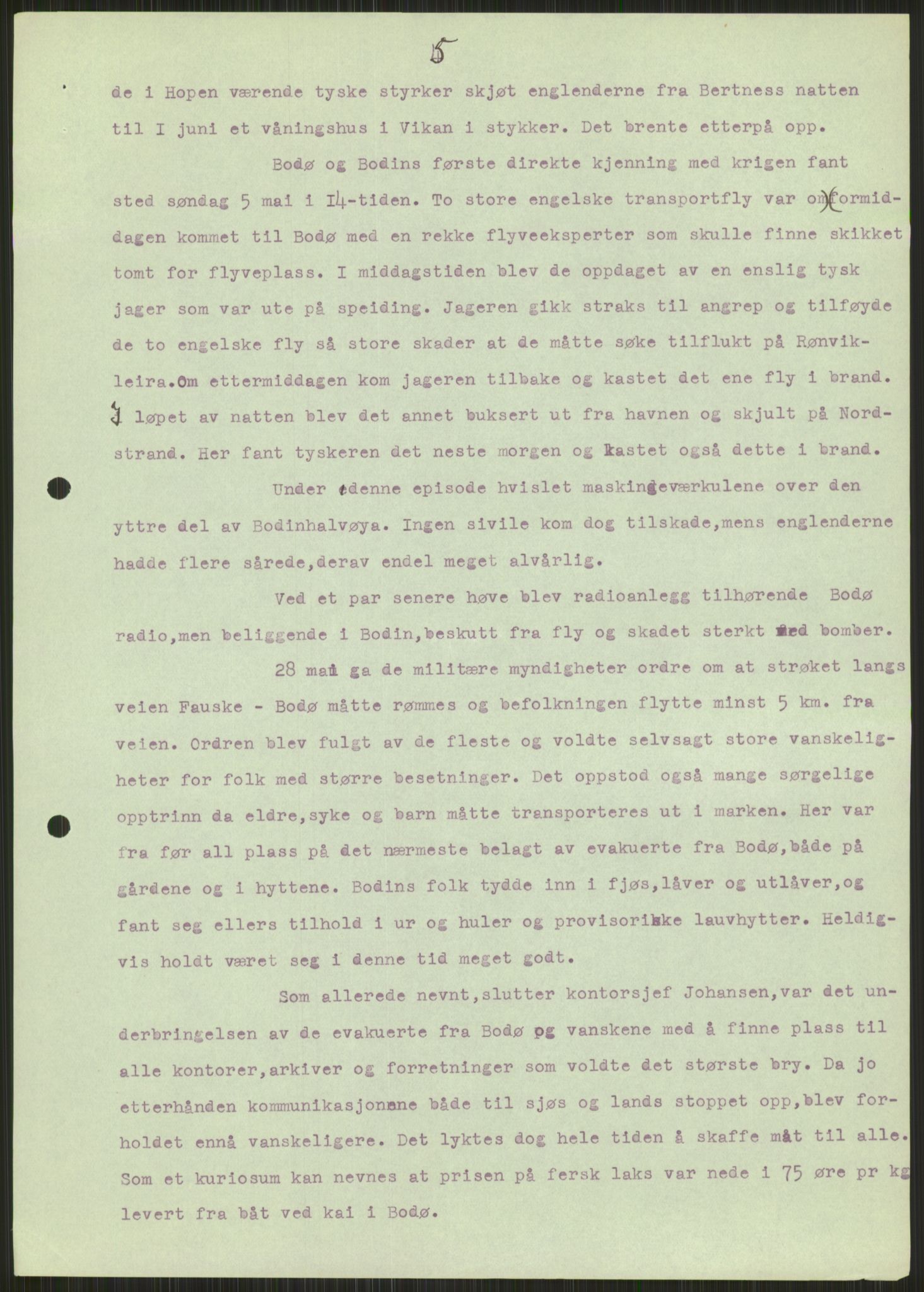 Forsvaret, Forsvarets krigshistoriske avdeling, AV/RA-RAFA-2017/Y/Ya/L0017: II-C-11-31 - Fylkesmenn.  Rapporter om krigsbegivenhetene 1940., 1940, p. 55