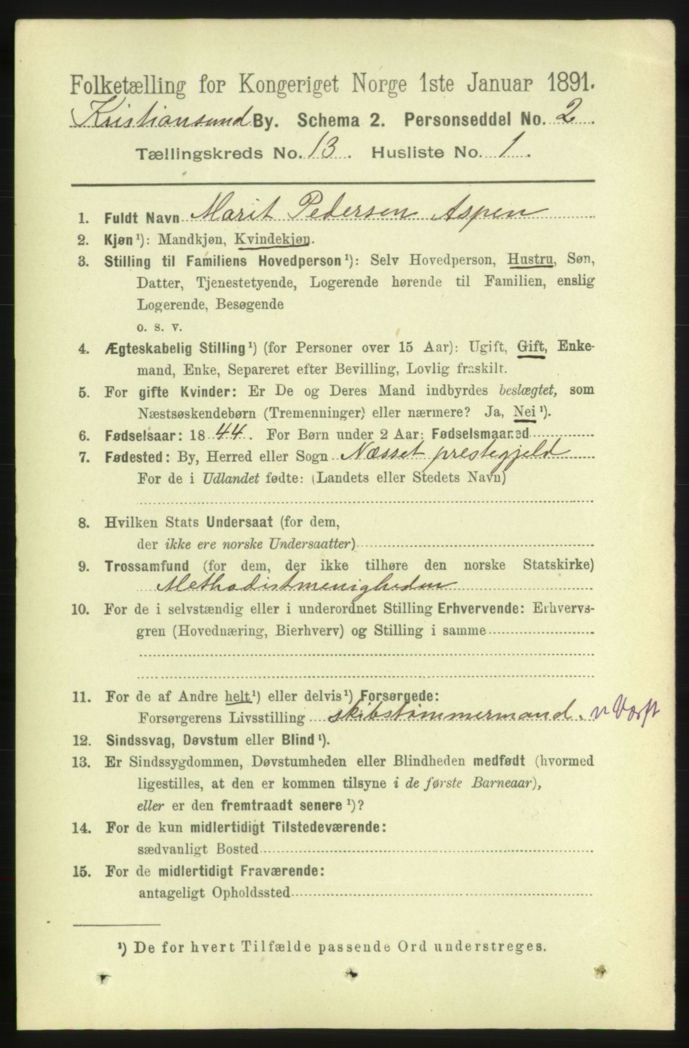 RA, 1891 census for 1503 Kristiansund, 1891, p. 9682