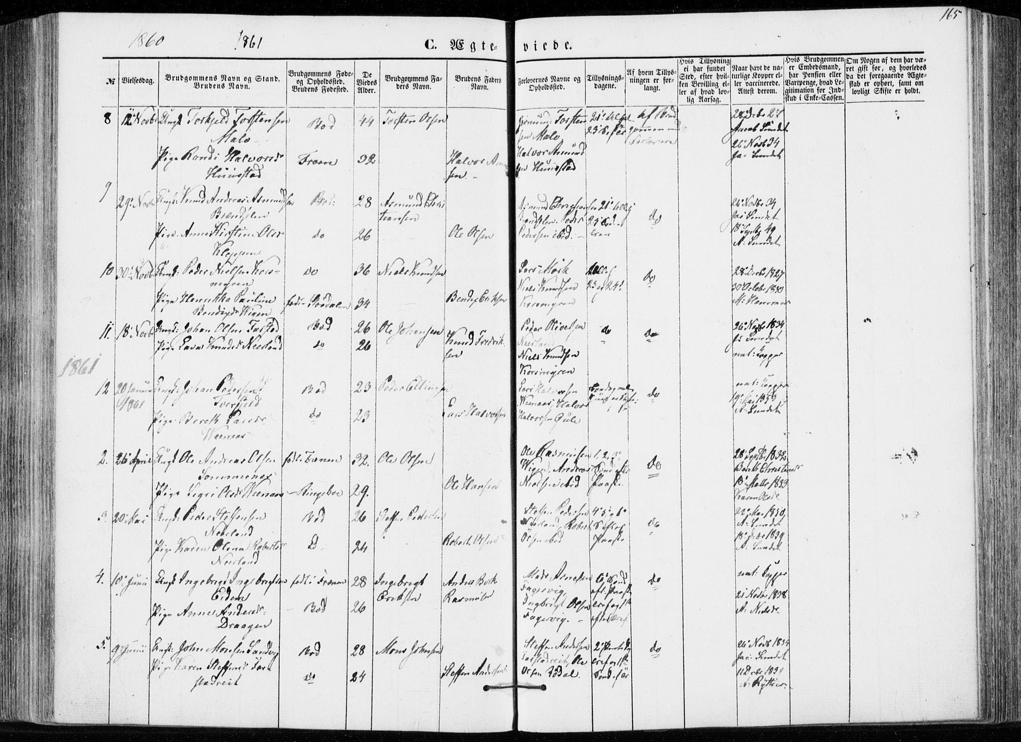 Ministerialprotokoller, klokkerbøker og fødselsregistre - Møre og Romsdal, AV/SAT-A-1454/566/L0767: Parish register (official) no. 566A06, 1852-1868, p. 165