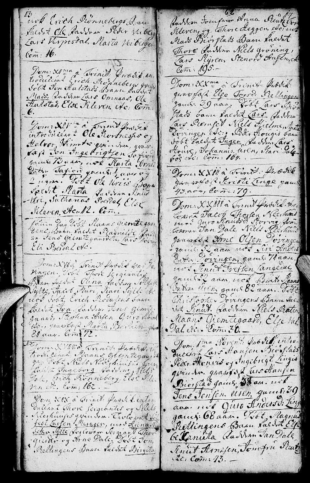 Ministerialprotokoller, klokkerbøker og fødselsregistre - Møre og Romsdal, SAT/A-1454/519/L0243: Parish register (official) no. 519A02, 1760-1770, p. 13-14