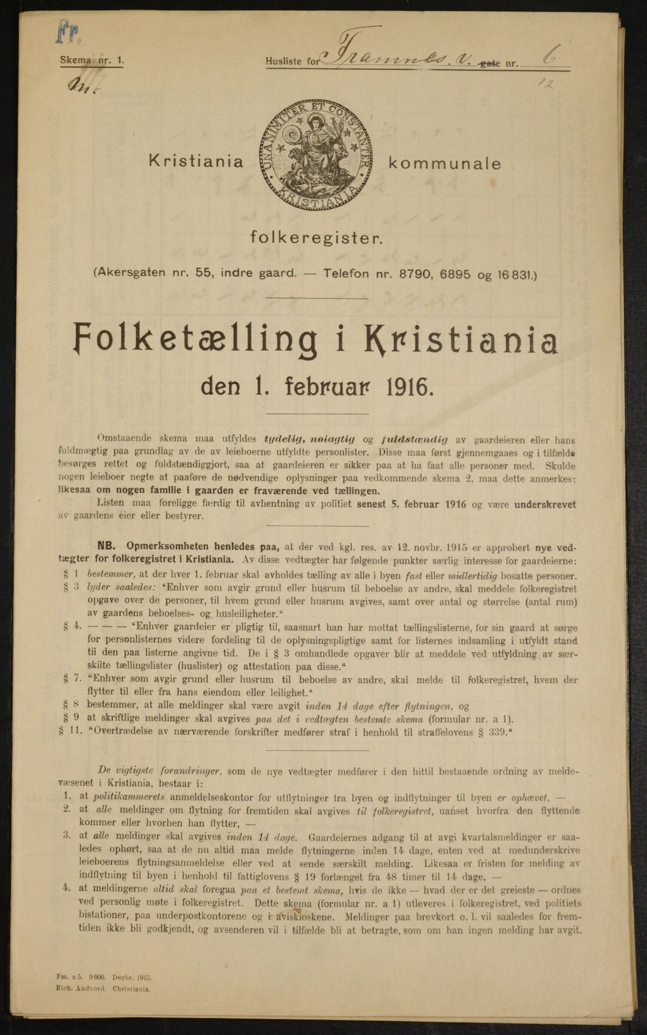 OBA, Municipal Census 1916 for Kristiania, 1916, p. 25793