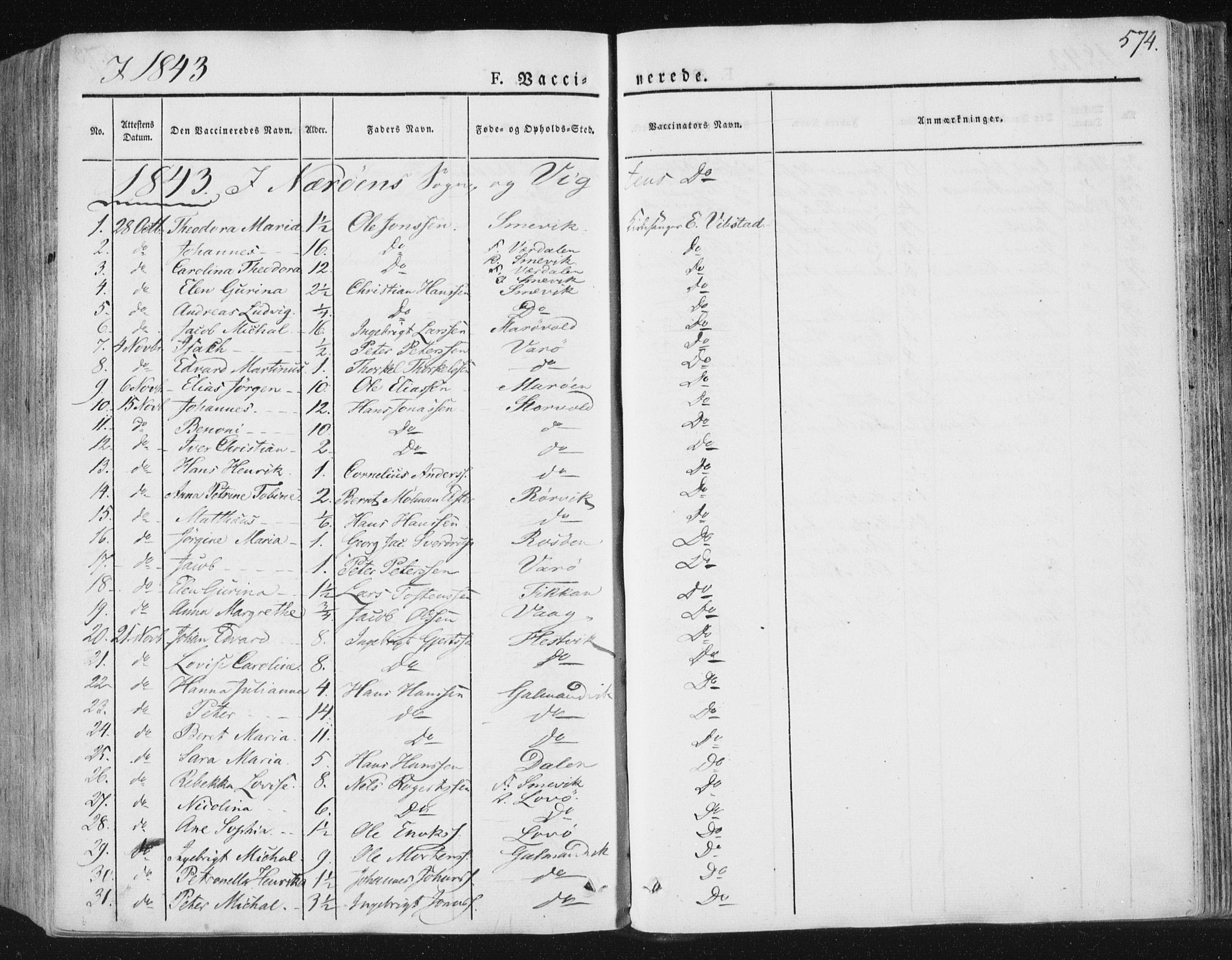 Ministerialprotokoller, klokkerbøker og fødselsregistre - Nord-Trøndelag, SAT/A-1458/784/L0669: Parish register (official) no. 784A04, 1829-1859, p. 574