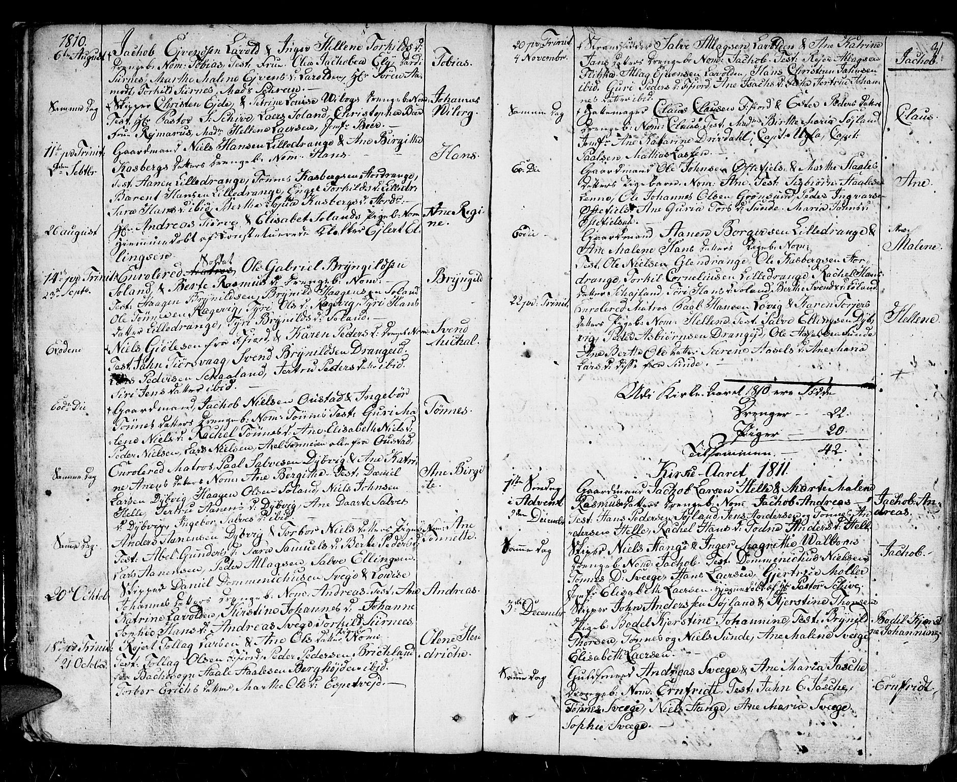 Flekkefjord sokneprestkontor, SAK/1111-0012/F/Fb/Fbc/L0002: Parish register (copy) no. B 2, 1801-1816, p. 31