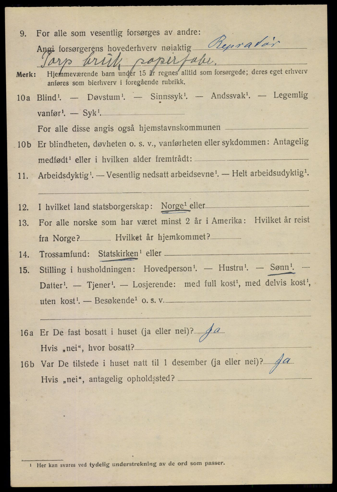 SAO, 1920 census for Fredrikstad, 1920, p. 15498