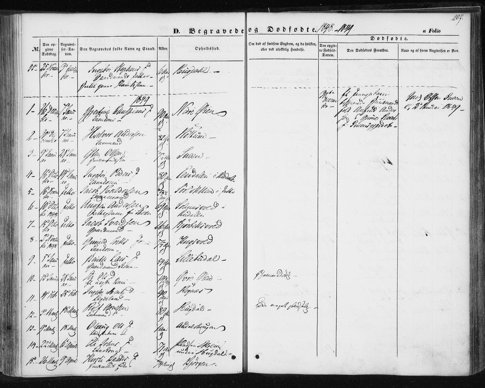 Ministerialprotokoller, klokkerbøker og fødselsregistre - Sør-Trøndelag, SAT/A-1456/687/L1000: Parish register (official) no. 687A06, 1848-1869, p. 207