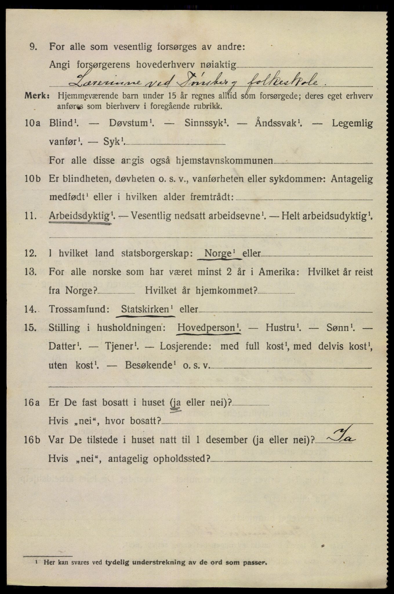 SAKO, 1920 census for Tønsberg, 1920, p. 24524