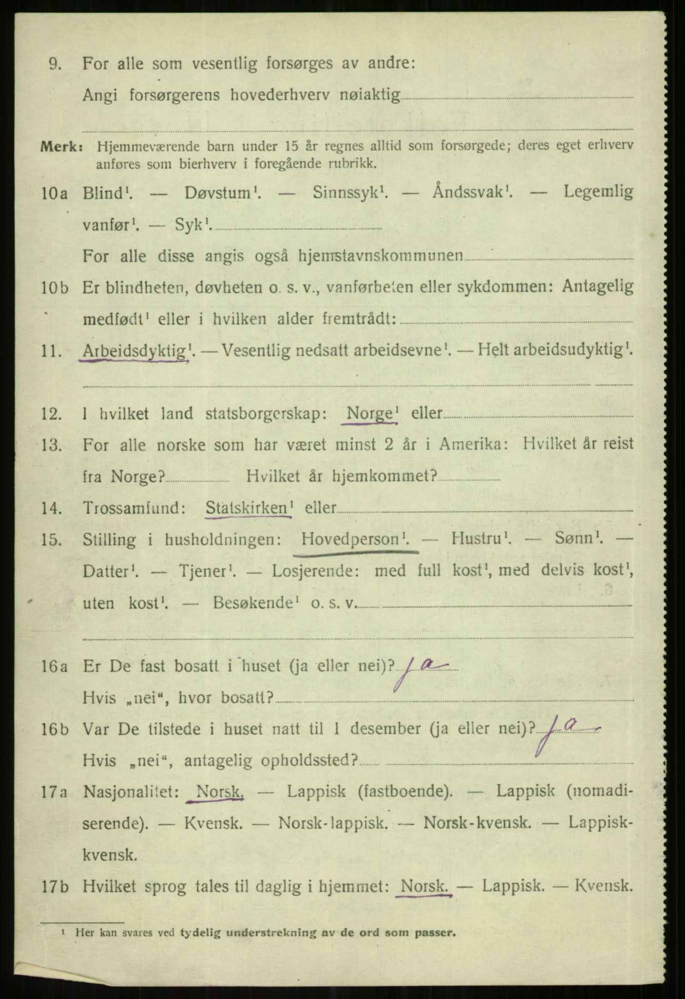 SATØ, 1920 census for Karlsøy, 1920, p. 2189