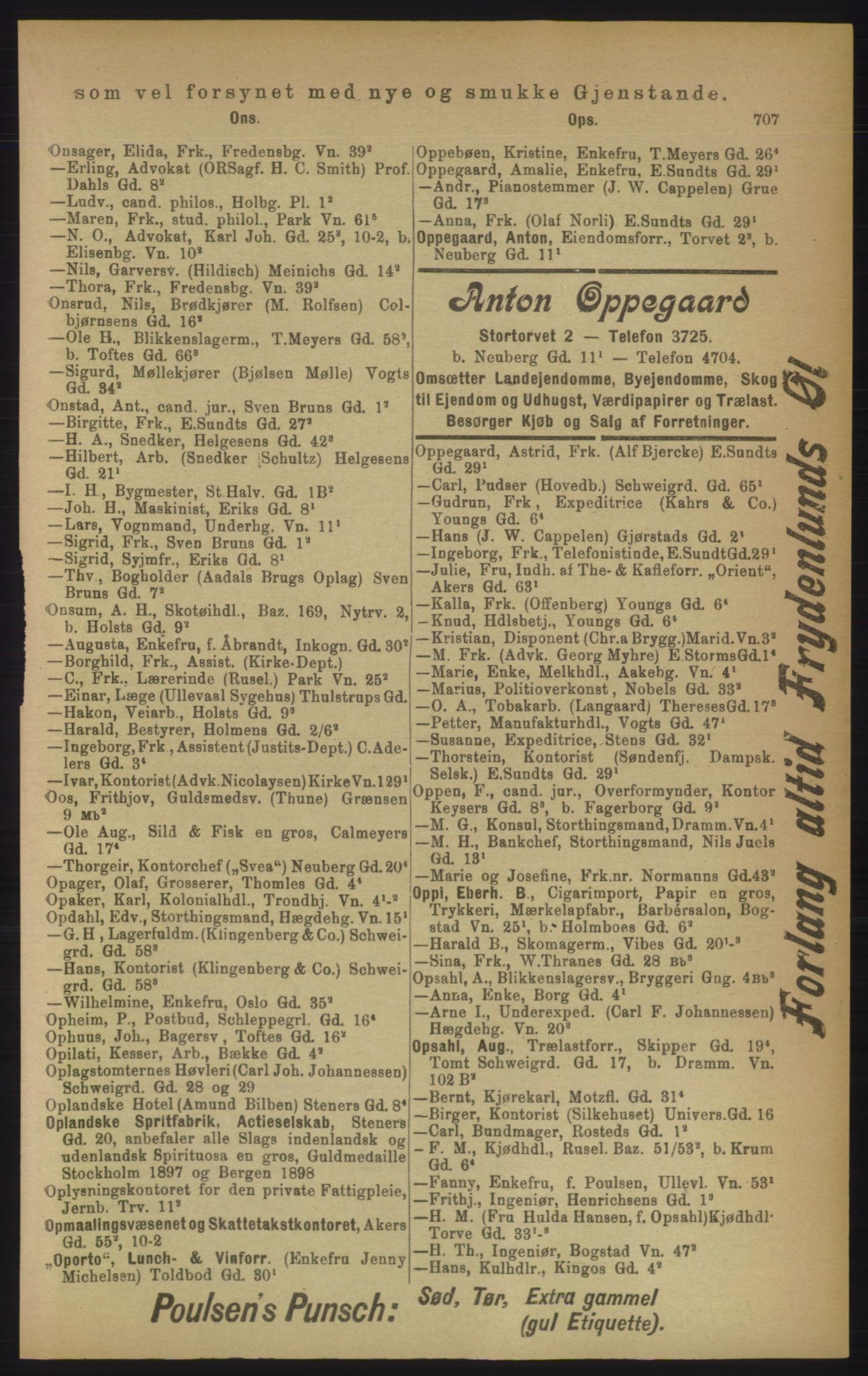 Kristiania/Oslo adressebok, PUBL/-, 1906, p. 707