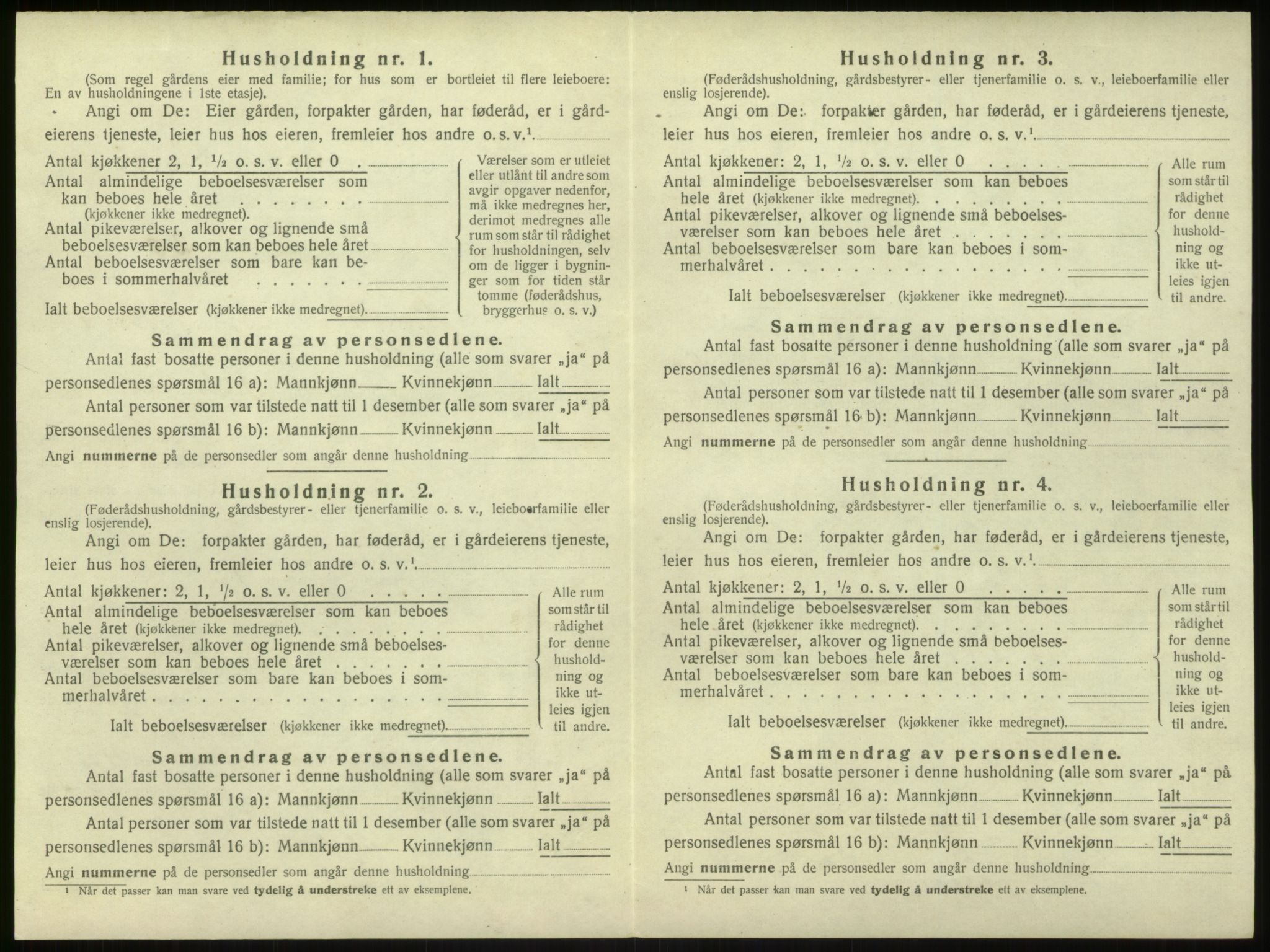 SAB, 1920 census for Bruvik, 1920, p. 94