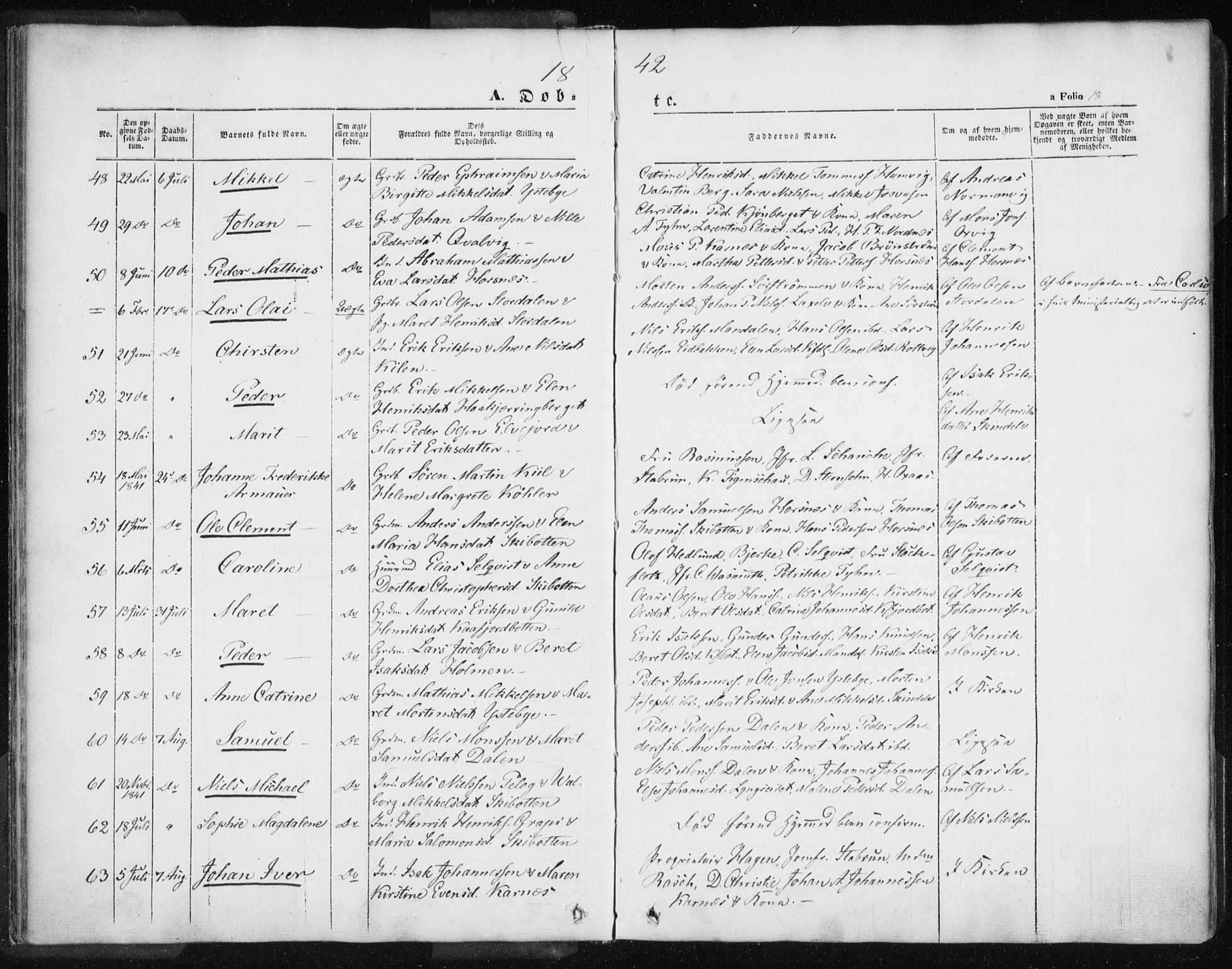 Lyngen sokneprestembete, SATØ/S-1289/H/He/Hea/L0004kirke: Parish register (official) no. 4, 1839-1858, p. 18
