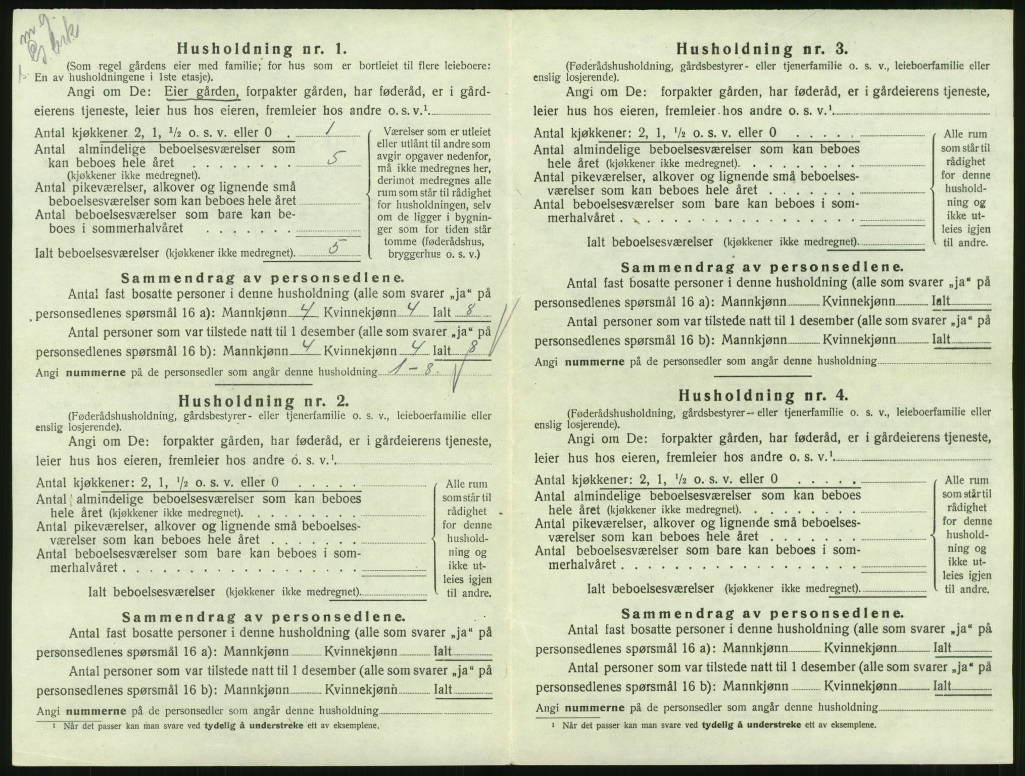 SAT, 1920 census for Straumsnes, 1920, p. 408