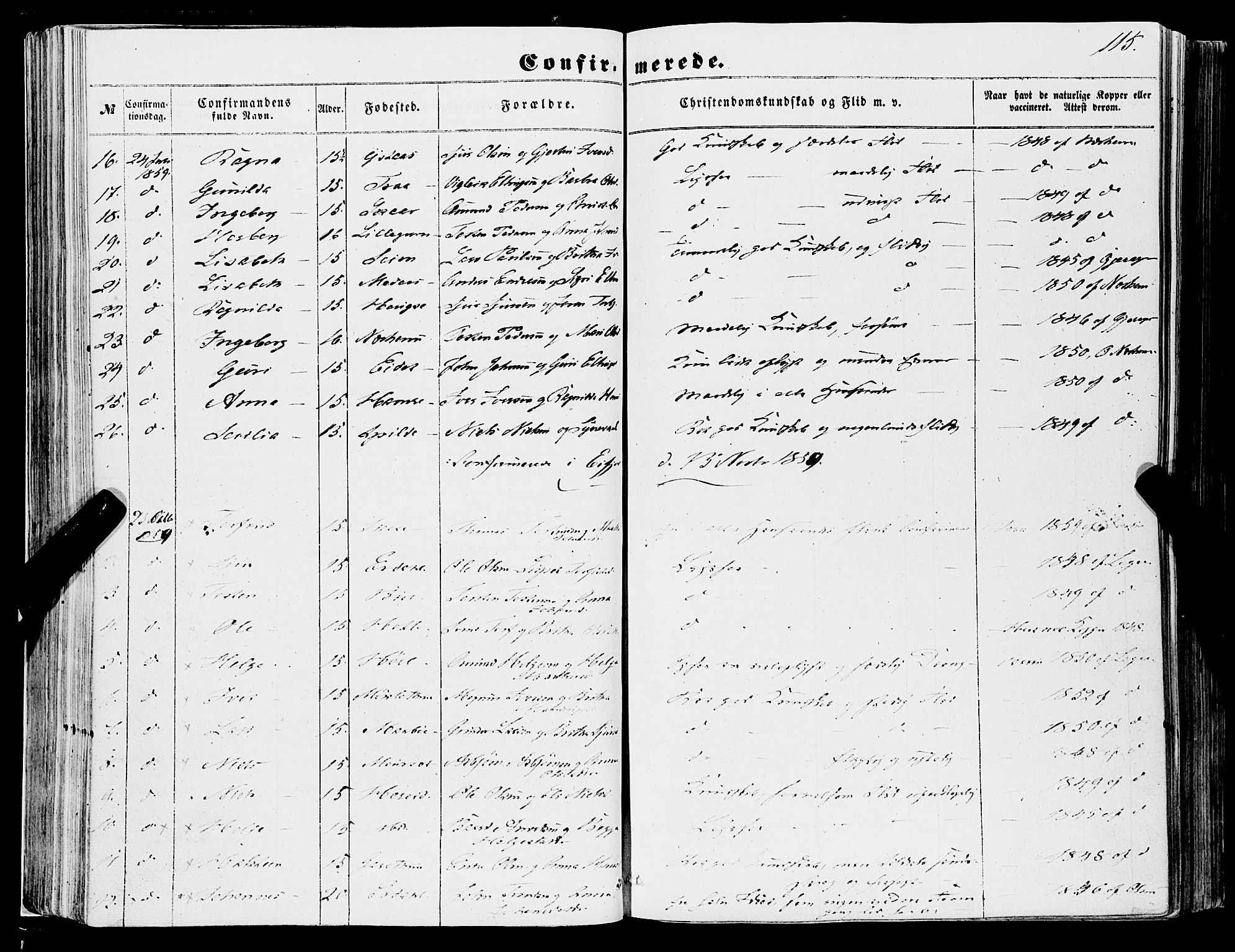 Ulvik sokneprestembete, AV/SAB-A-78801/H/Haa: Parish register (official) no. A 13, 1853-1863, p. 115