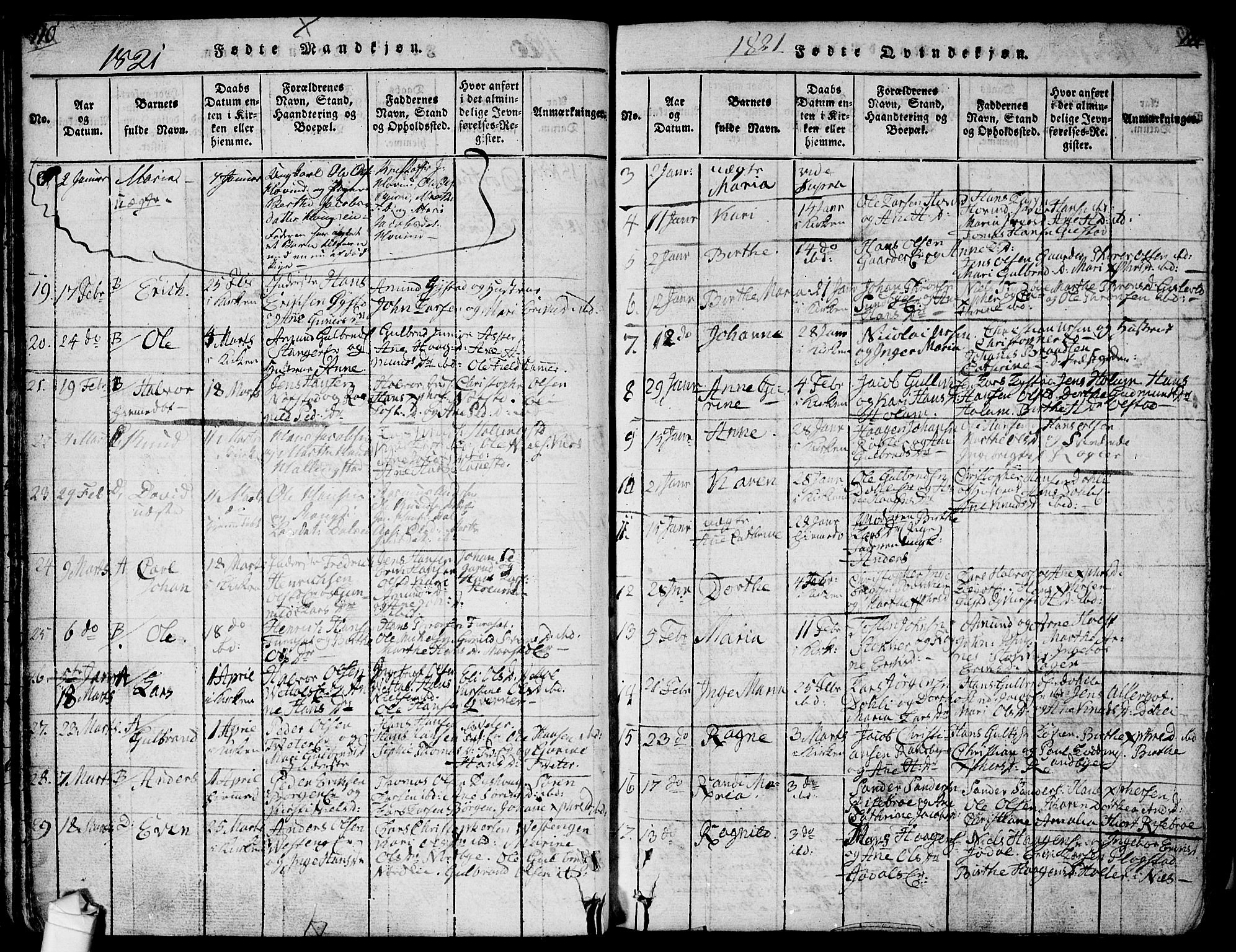 Ullensaker prestekontor Kirkebøker, SAO/A-10236a/F/Fa/L0013: Parish register (official) no. I 13, 1815-1835, p. 110-111