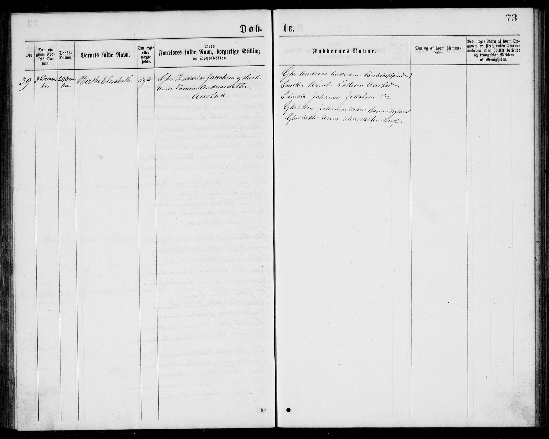 Lyngdal sokneprestkontor, AV/SAK-1111-0029/F/Fb/Fba/L0002: Parish register (copy) no. B 2, 1876-1886, p. 73